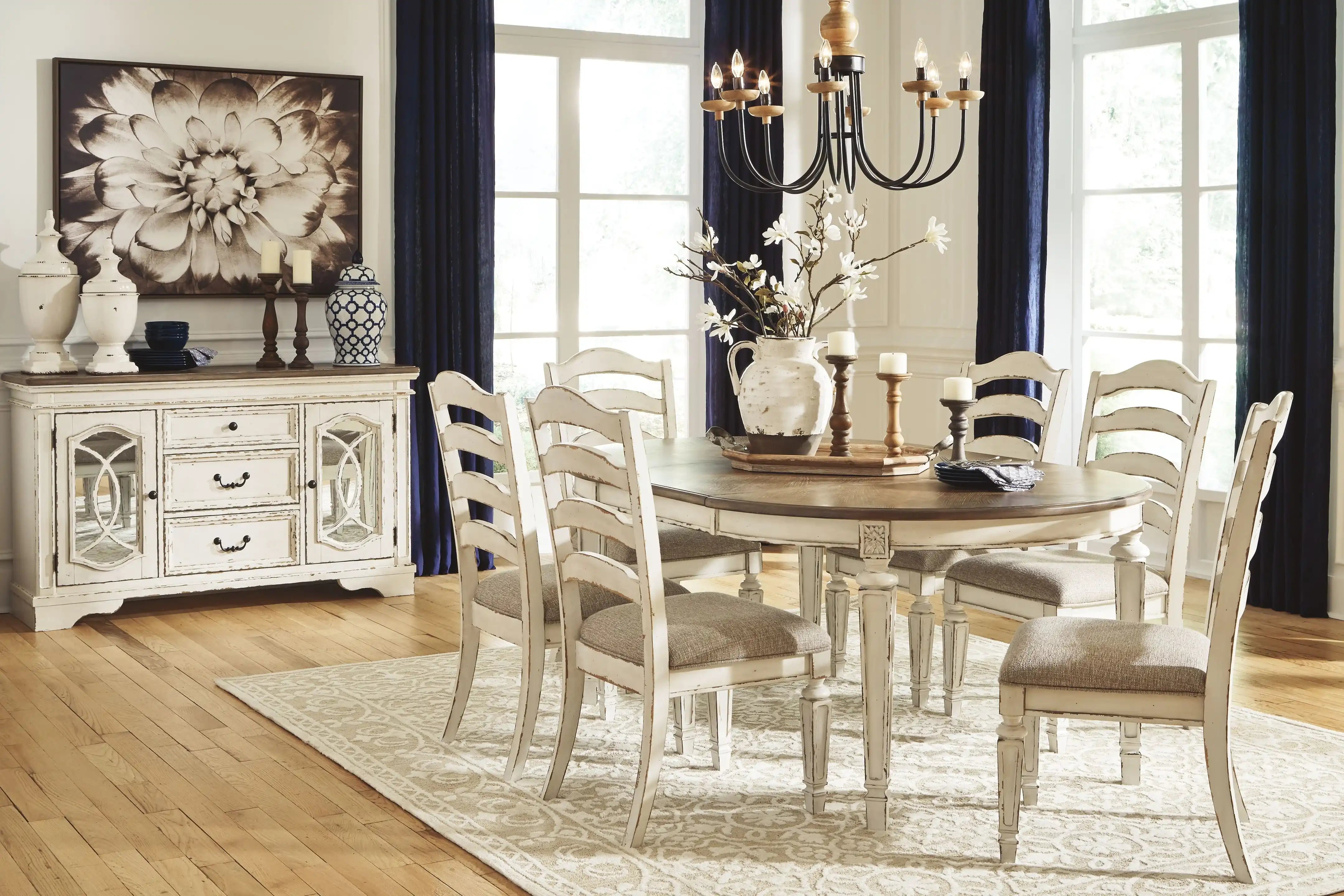 Realyn - Oval Dining Table Set - Best Buy Furniture