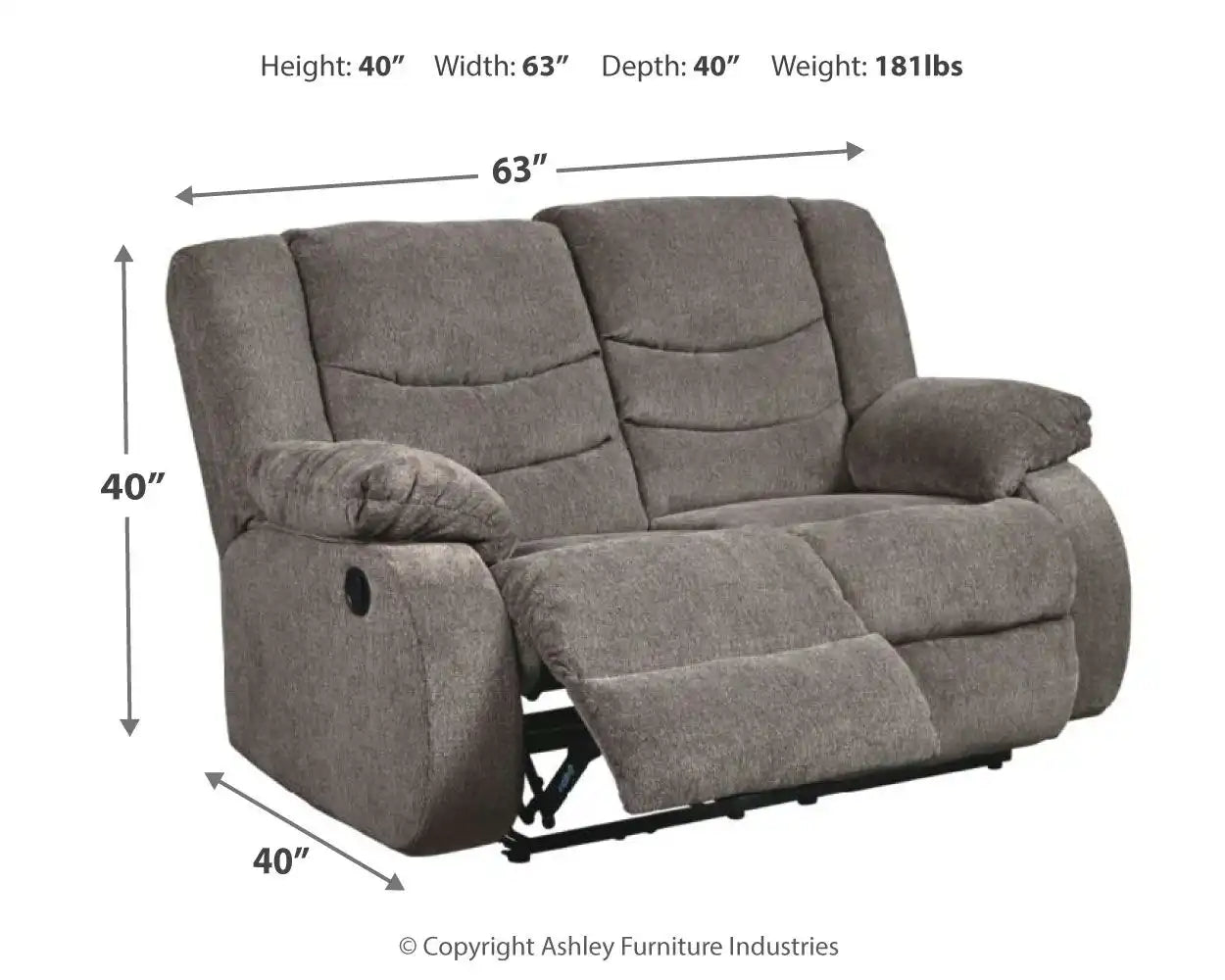 Tulen - Reclining Loveseat - Best Buy Furniture