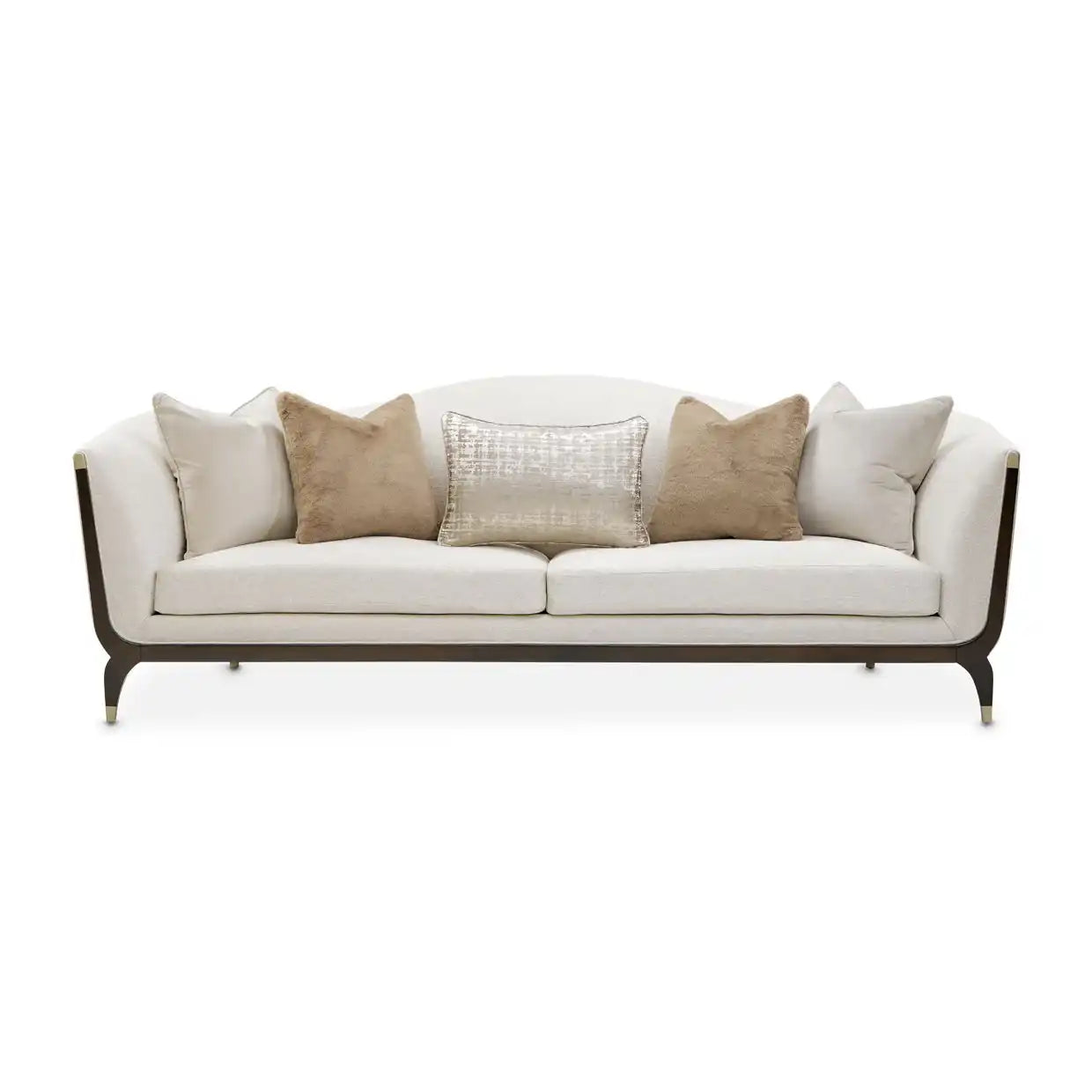 Paris Chic - Sofa - Cremini / Espresso - Best Buy Furniture