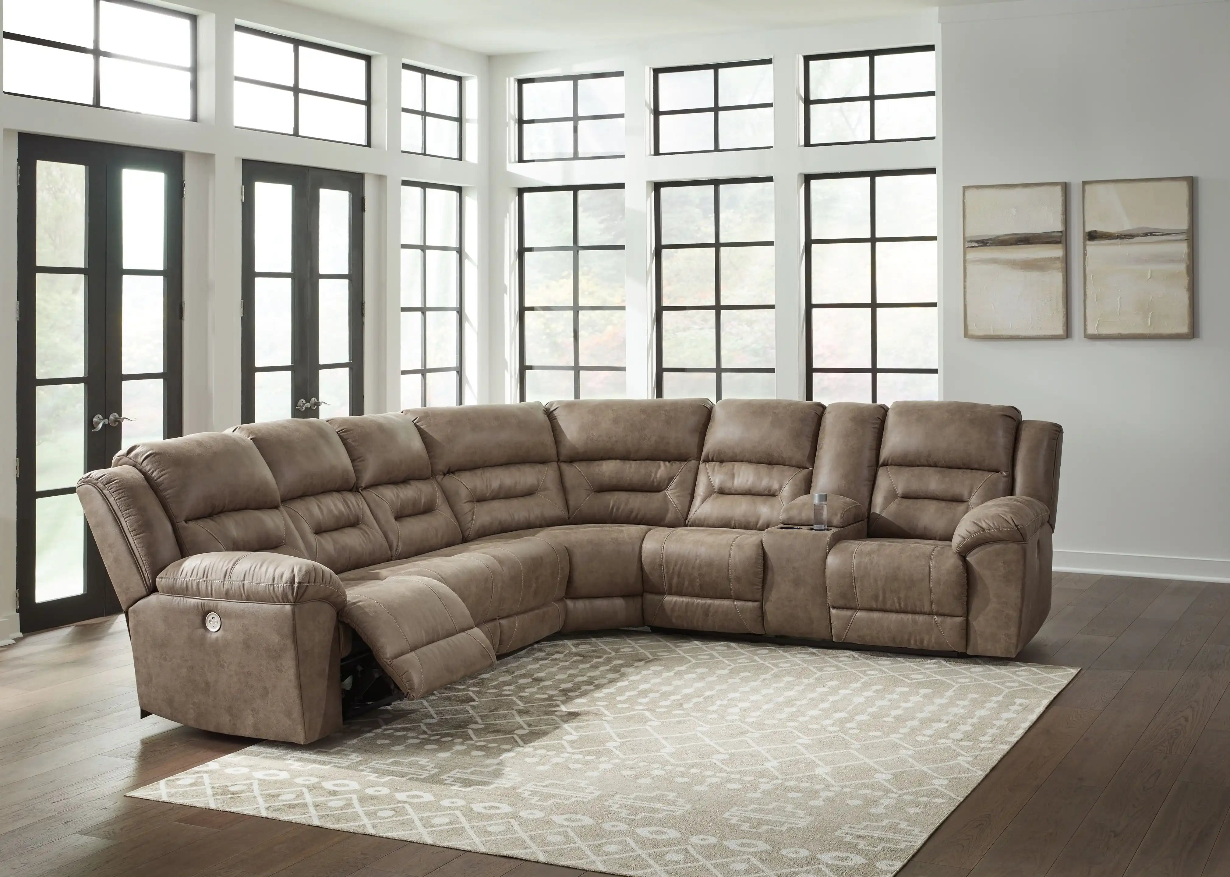 Ravenel - Power Reclining Sectional - Best Buy Furniture