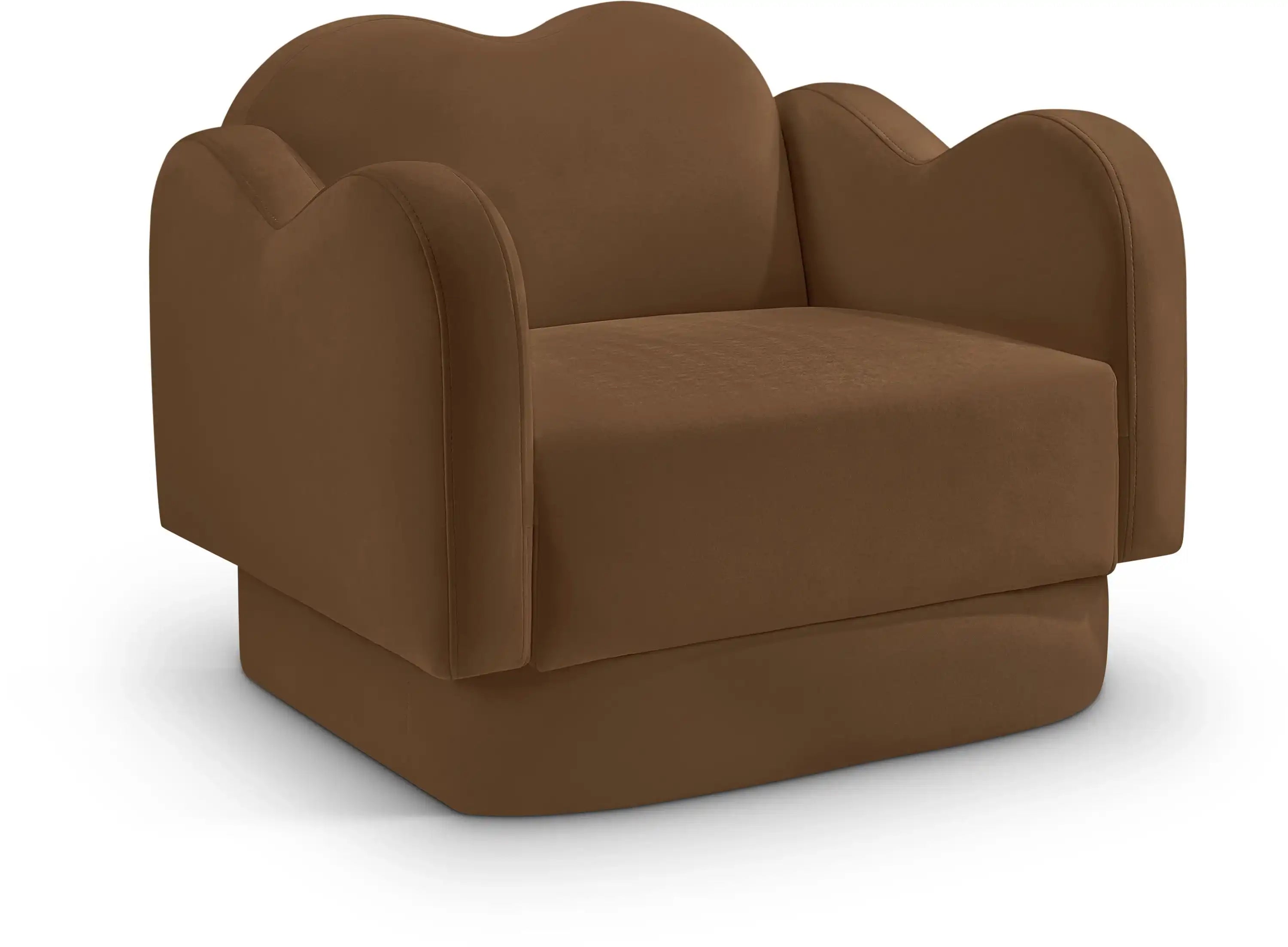 Bloom - Velvet Chair - Saddle - Best Buy Furniture