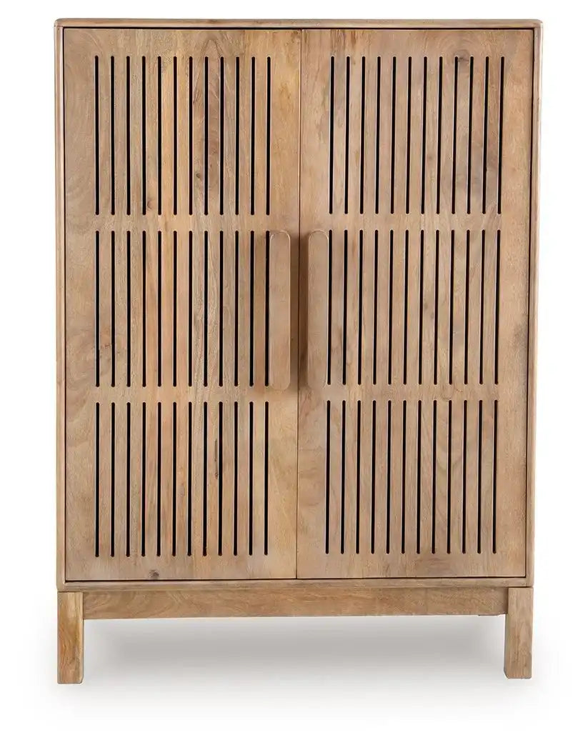 Pellamour - Bar Cabinet - Natural Brown - Best Buy Furniture
