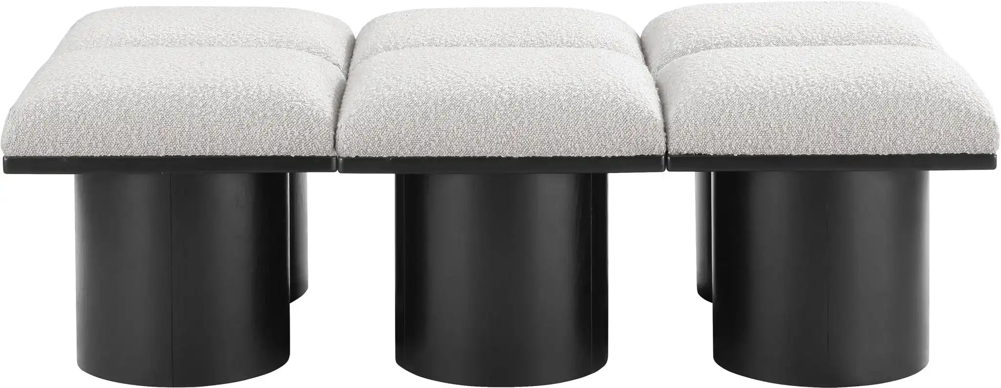 Pavilion - 6 Piece Modular Bench With Black Base