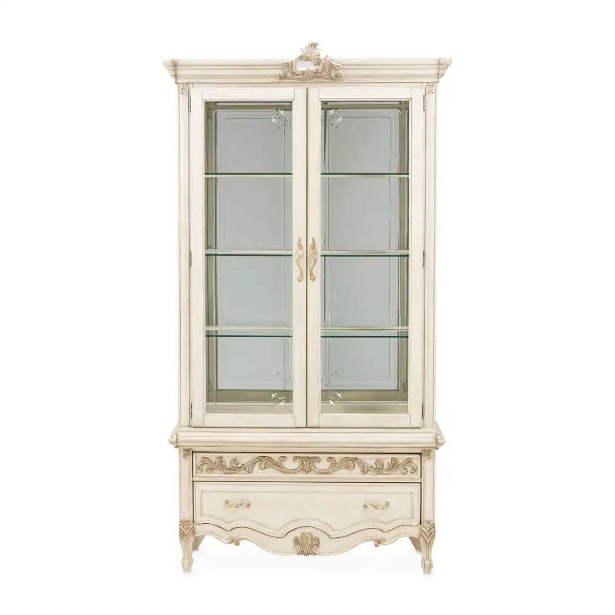 Platine de Royale - Curio Cabinet - Champagne - Best Buy Furniture