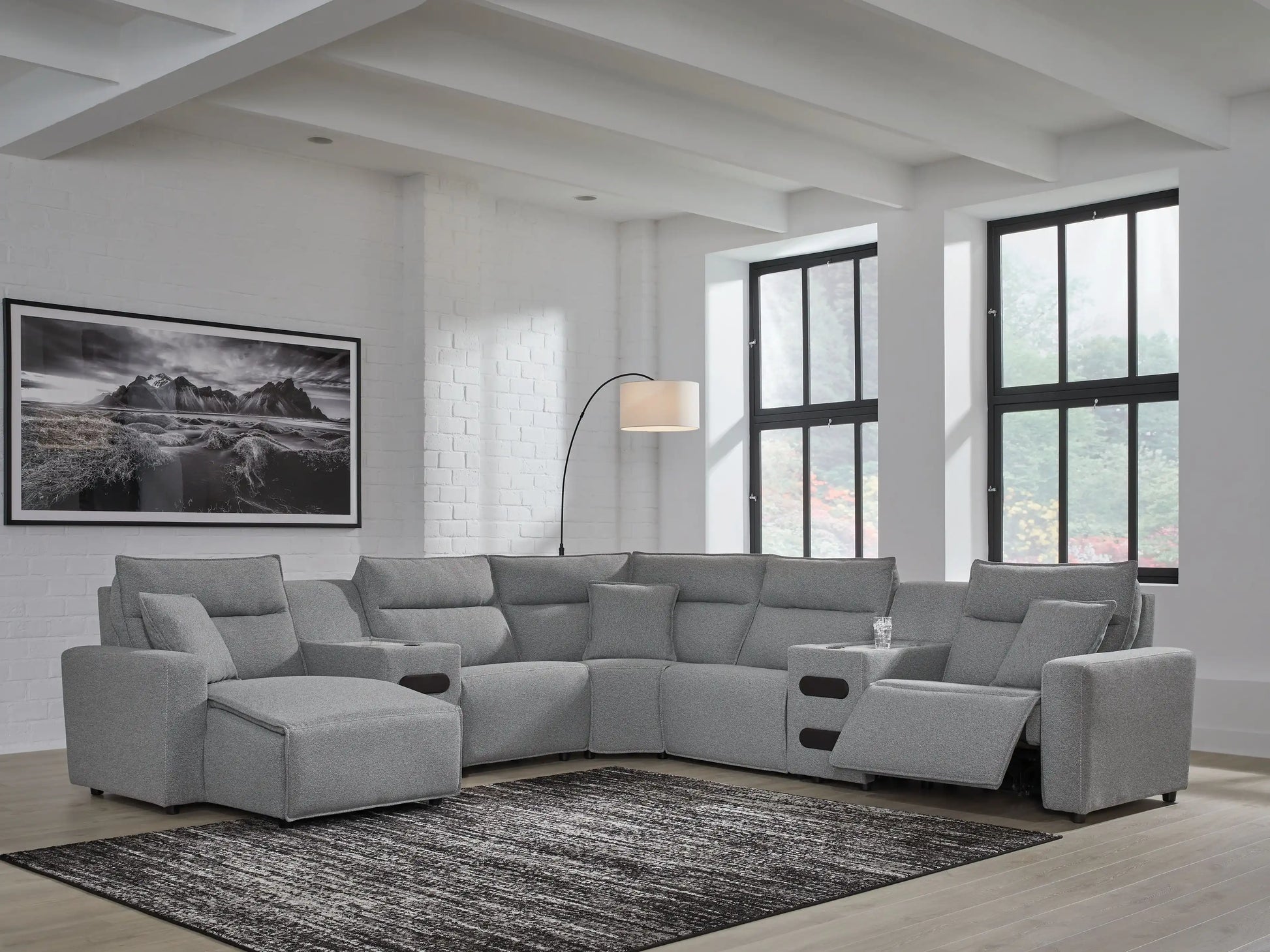 ModMax II - Salt And Pepper - Reclining Sectional - Best Buy Furniture