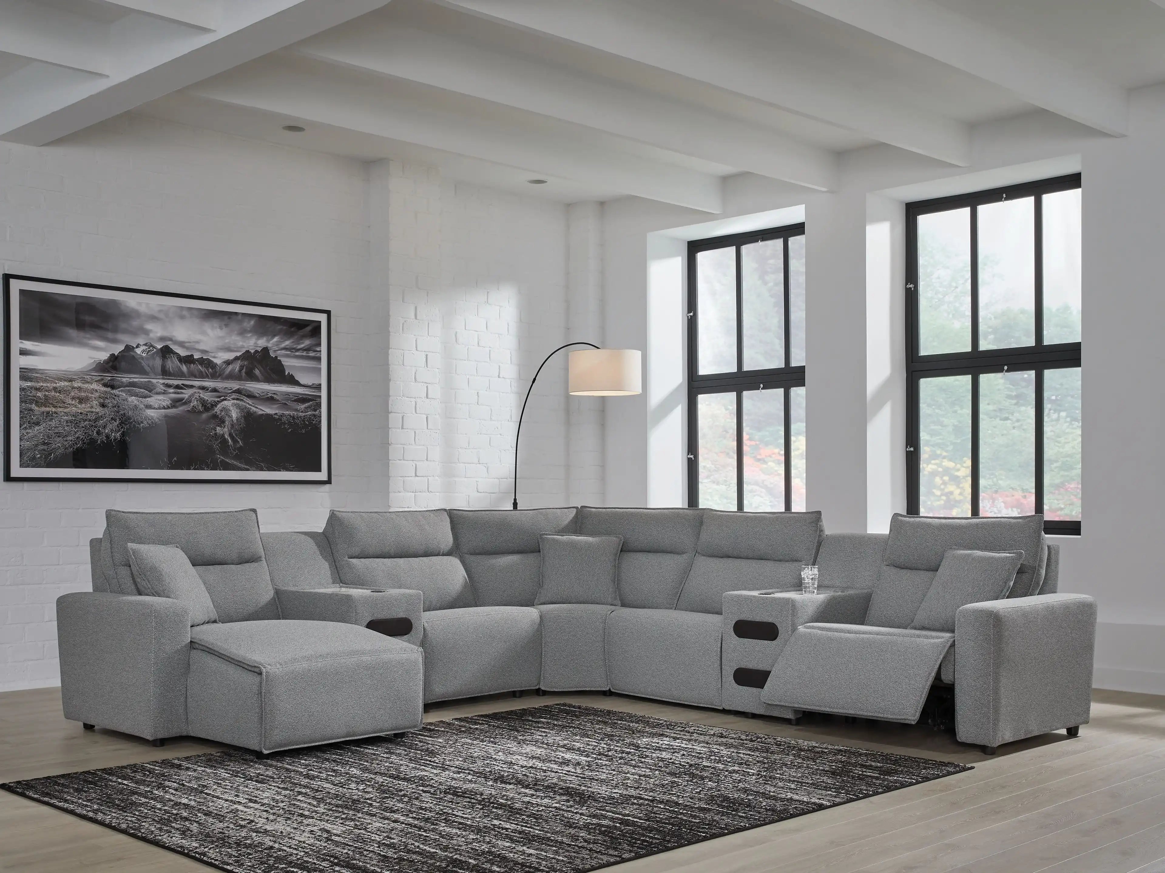ModMax II - Salt And Pepper - Reclining Sectional - Best Buy Furniture