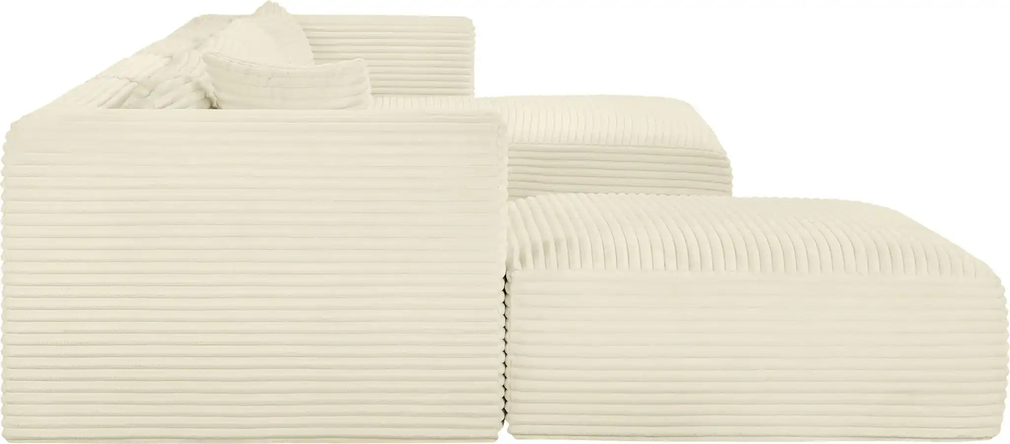 Shaggy - 5 Piece Modular Sectional With Chaise And Ottoman