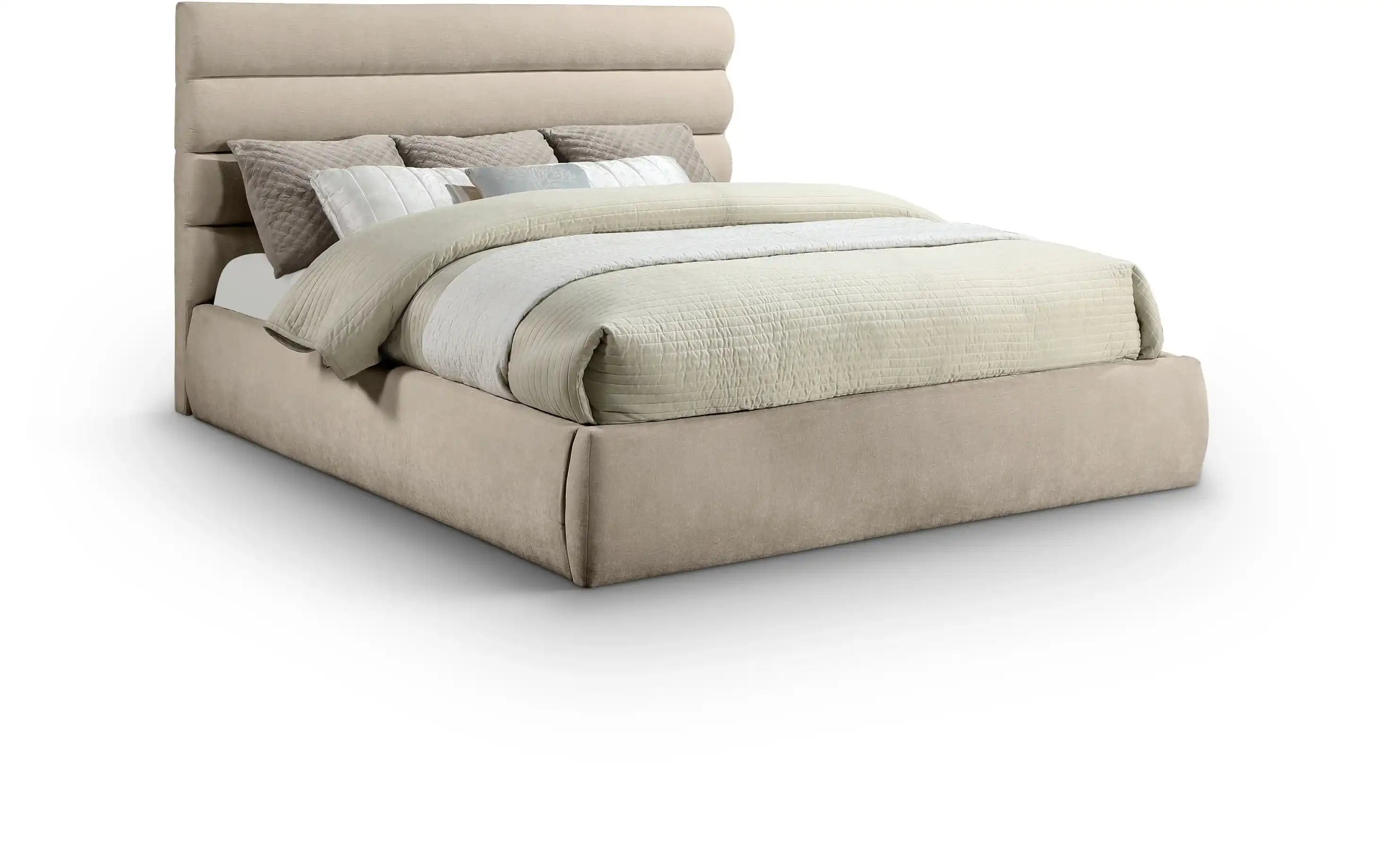 Adam - Chenille Fabric Bed With 52" Headboard - Best Buy Furniture
