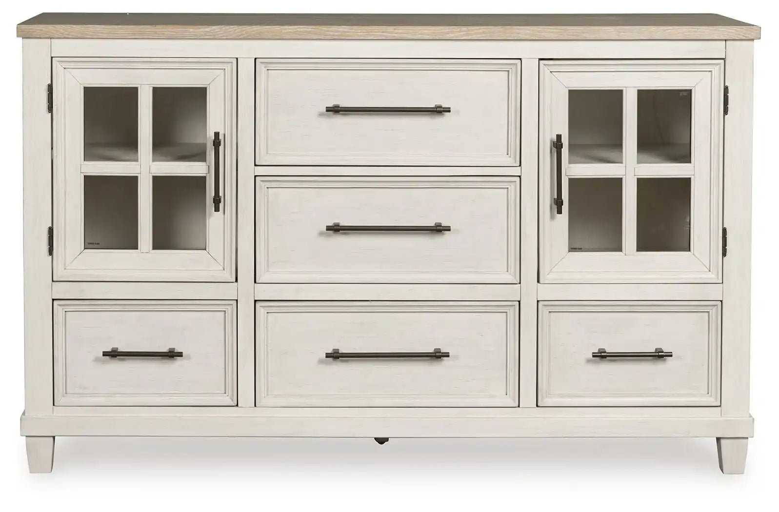 Shaybrock - Dresser - Antique White / Brown - Best Buy Furniture