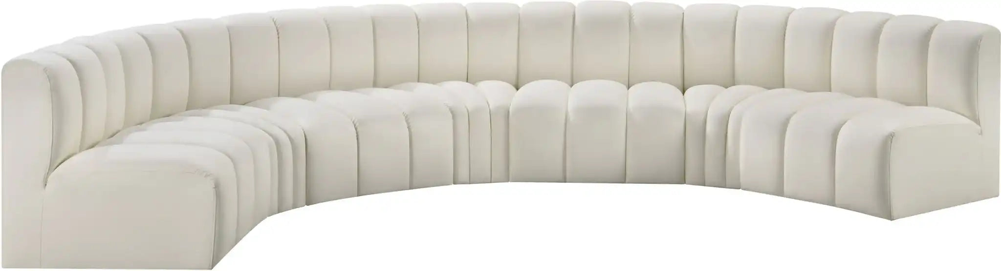 Arc - Faux Leather 7 Piece U-Shaped Modular Sofa