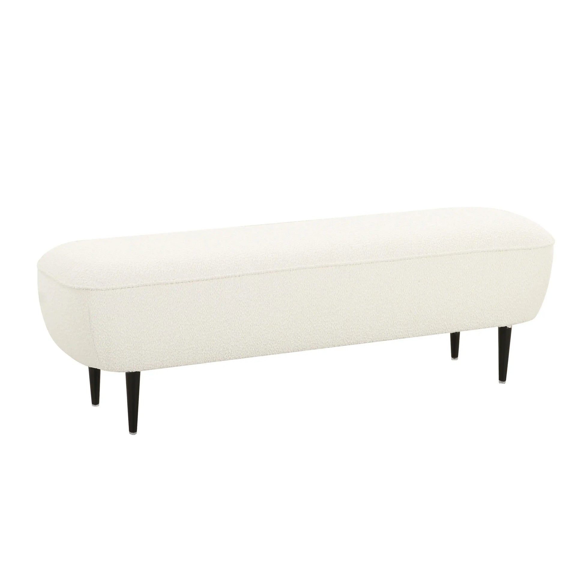 Denise - Boucle Bench - Cream - Best Buy Furniture