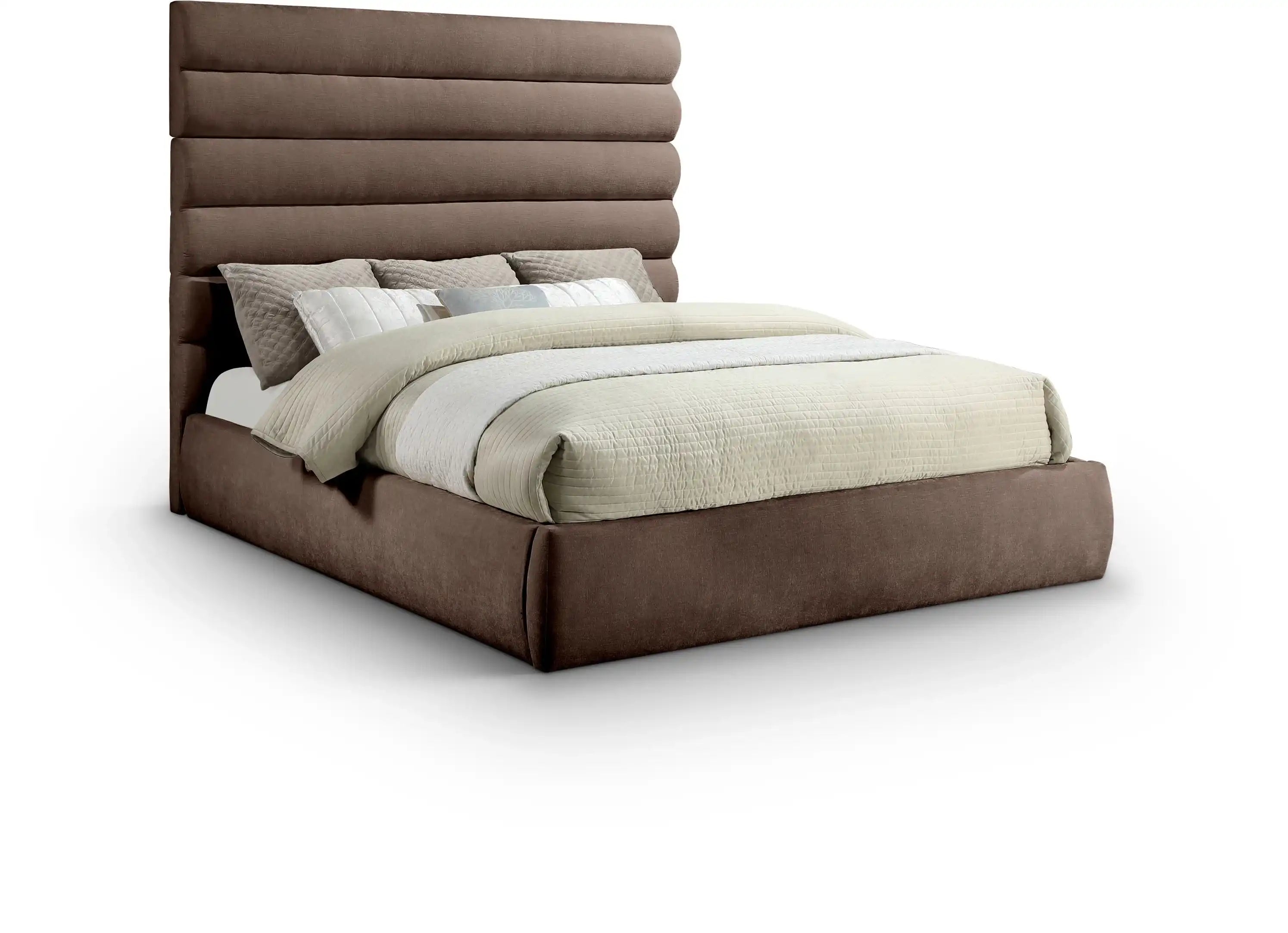 Adam - Chenille Fabric Bed With 70.5" Headboard - Best Buy Furniture