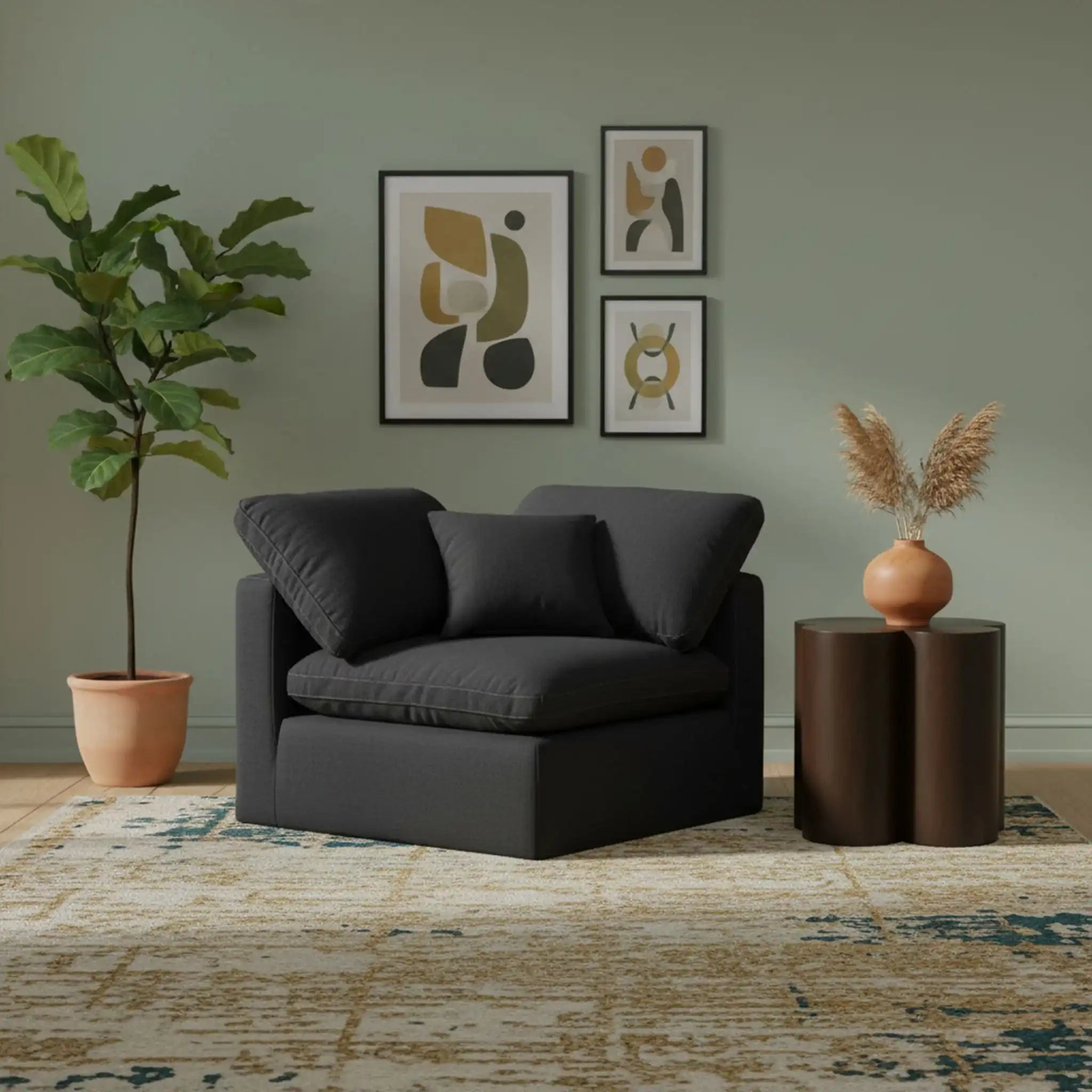 Indulge - Linen Corner Chair