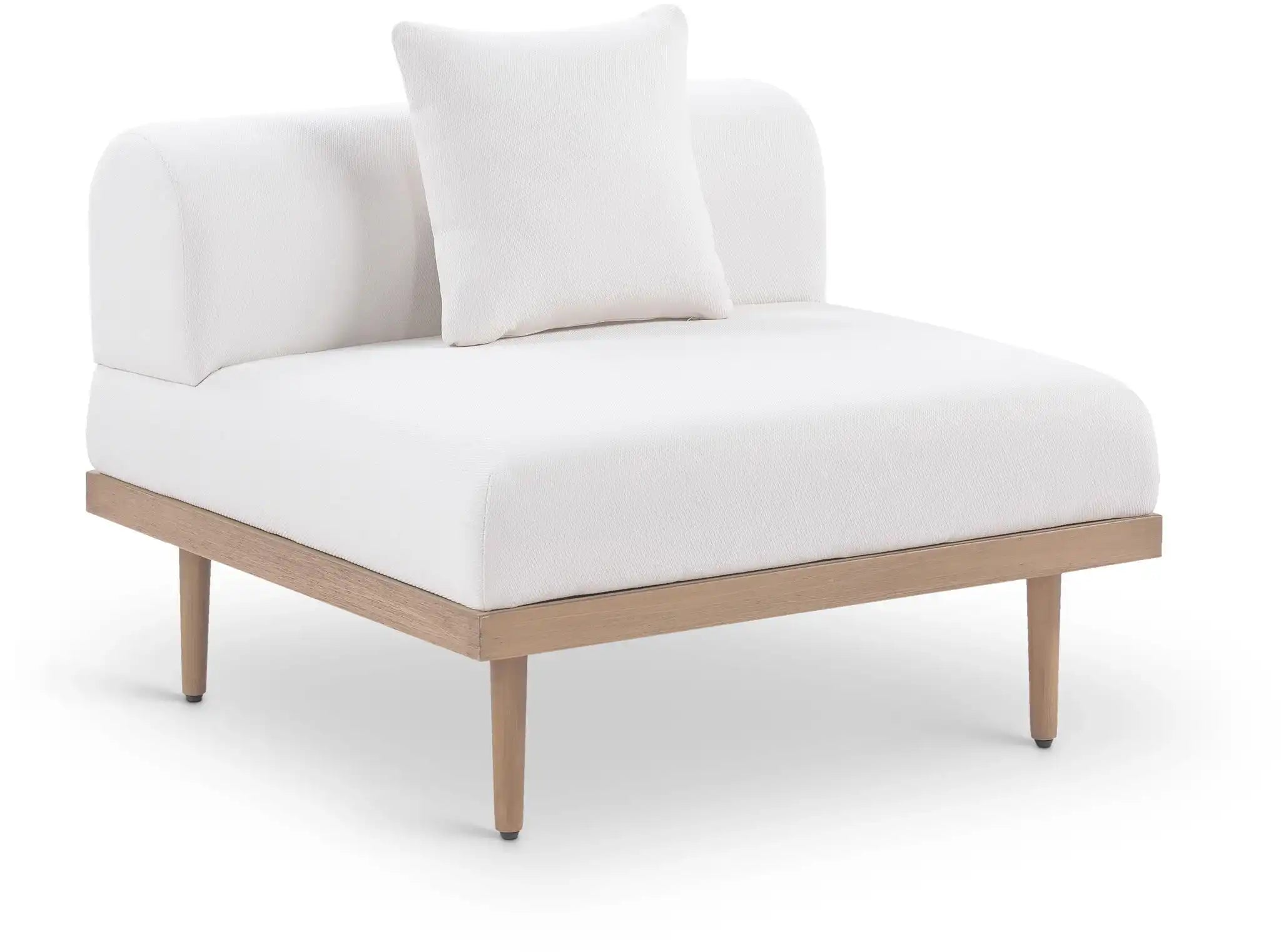 Laguna - Resilient Water Resistant Fabric Upholstered Outdoor Patio Modular Armless Chair - Best Buy Furniture