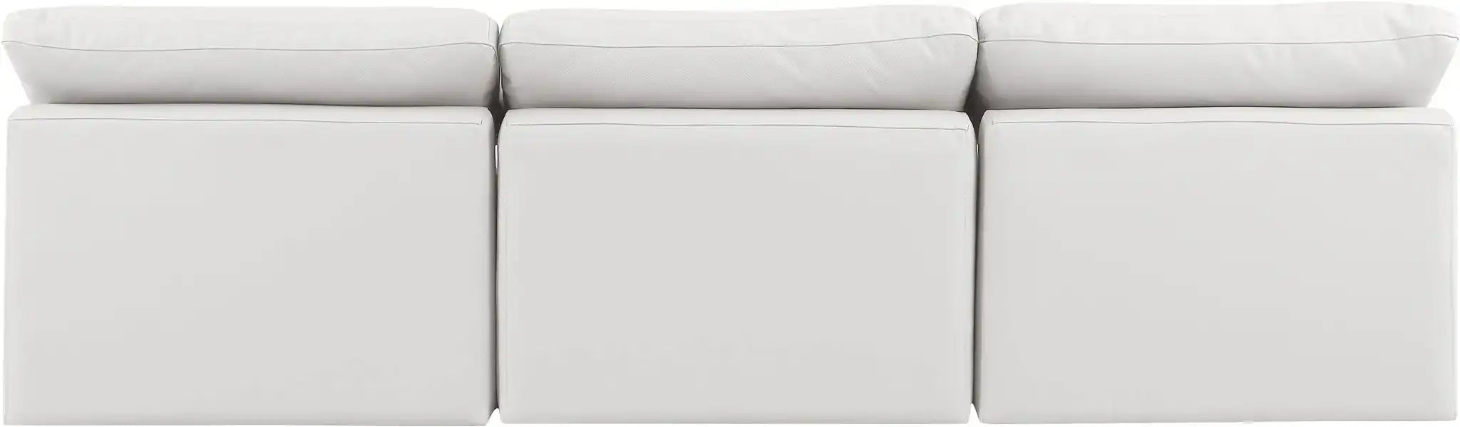 Indulge - Faux Leather 3 Seat Modular Armless Sofa