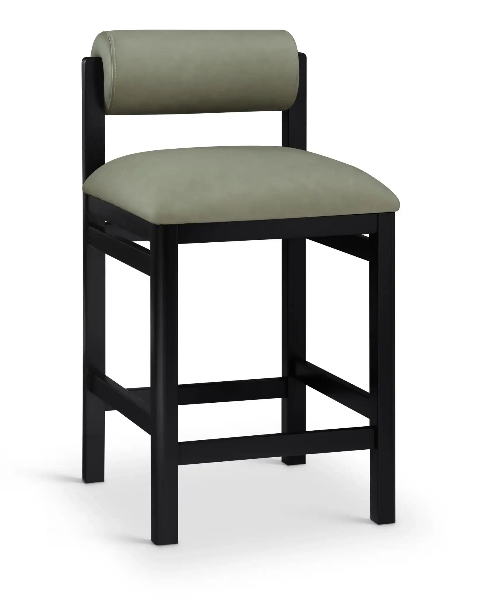 Roundhill - Faux Leather Counter Stool - Black Frame - Best Buy Furniture