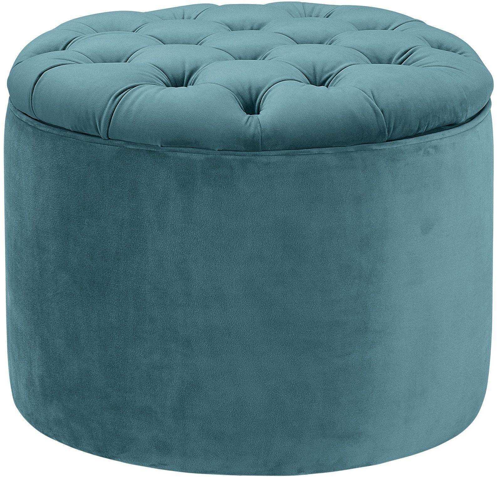 Queen - Velvet Storage Ottoman - Best Buy Furniture