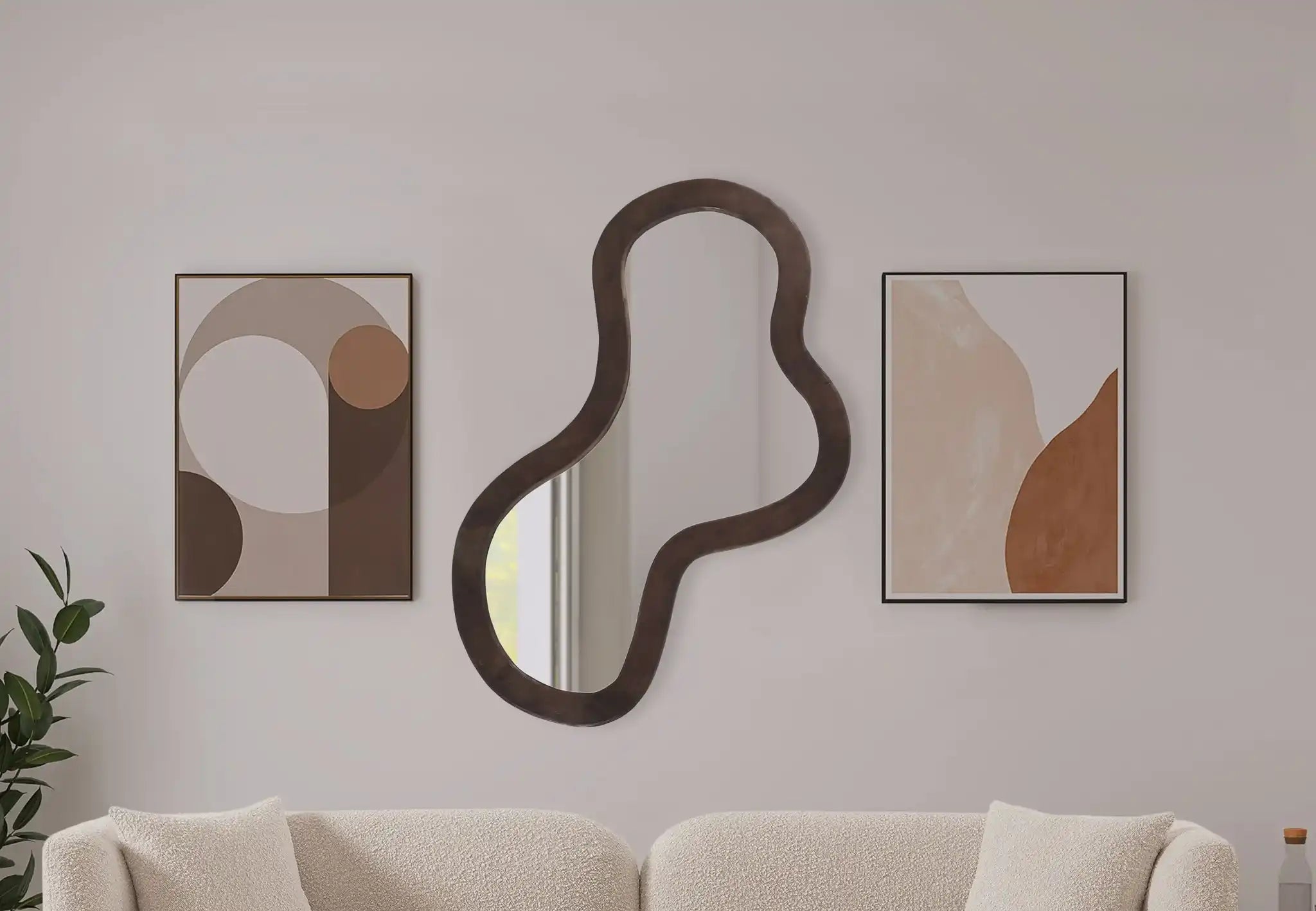 Oblique - Mirror - Wood