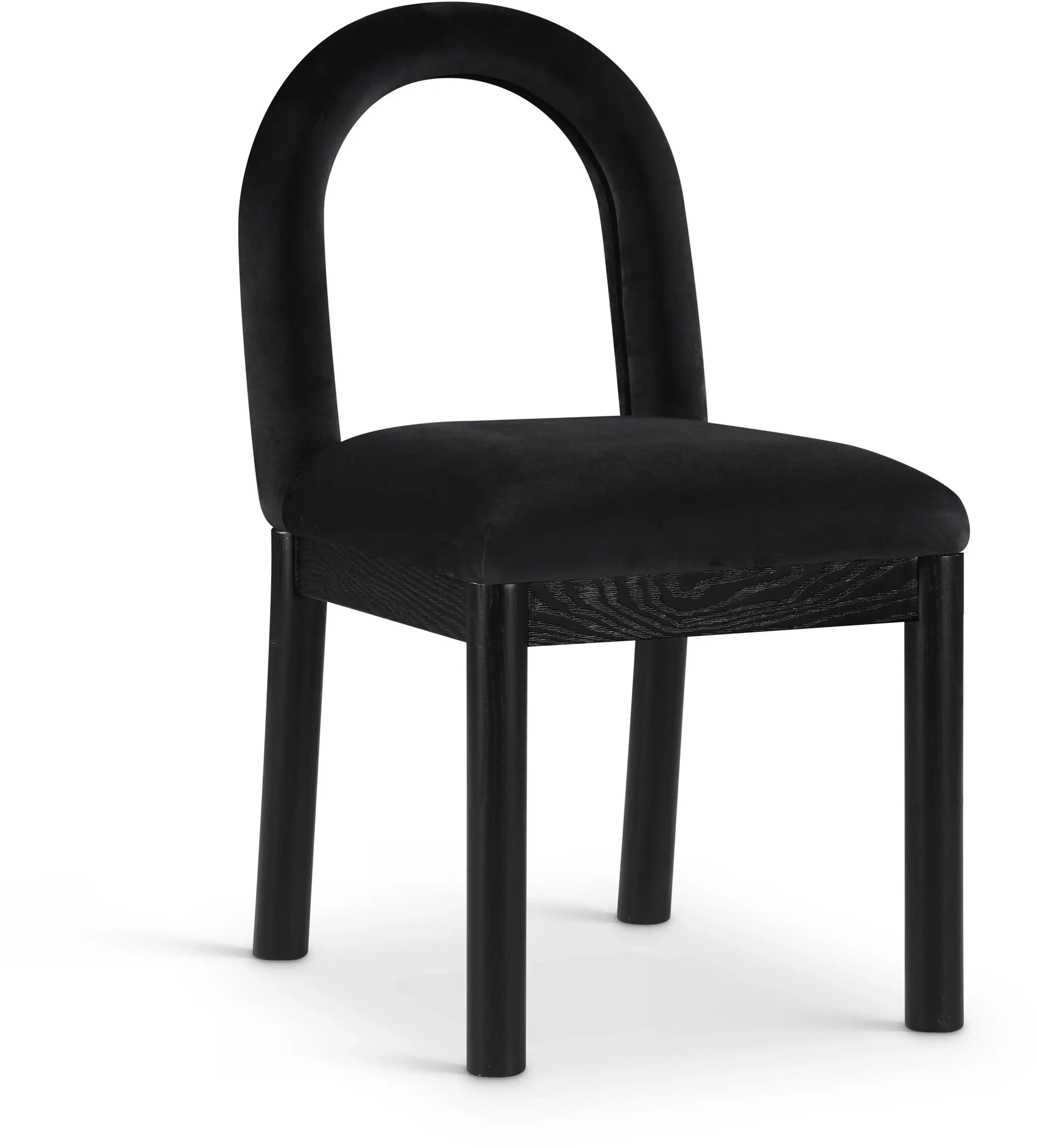Conrad - Velvet Dining Chair With Black Legs - Best Buy Furniture