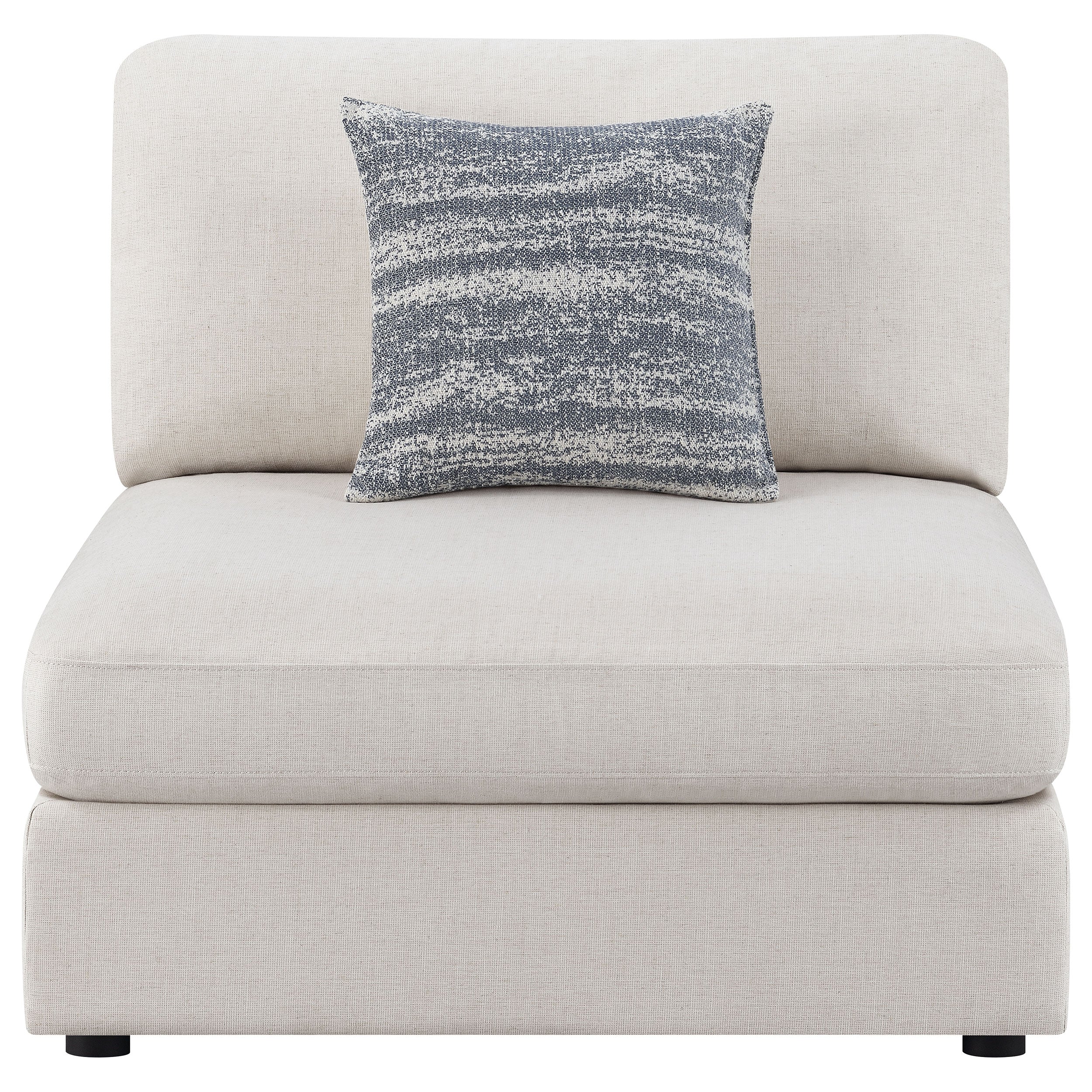 Serene Upholstered Armless Chair Beige-CoasterEssence