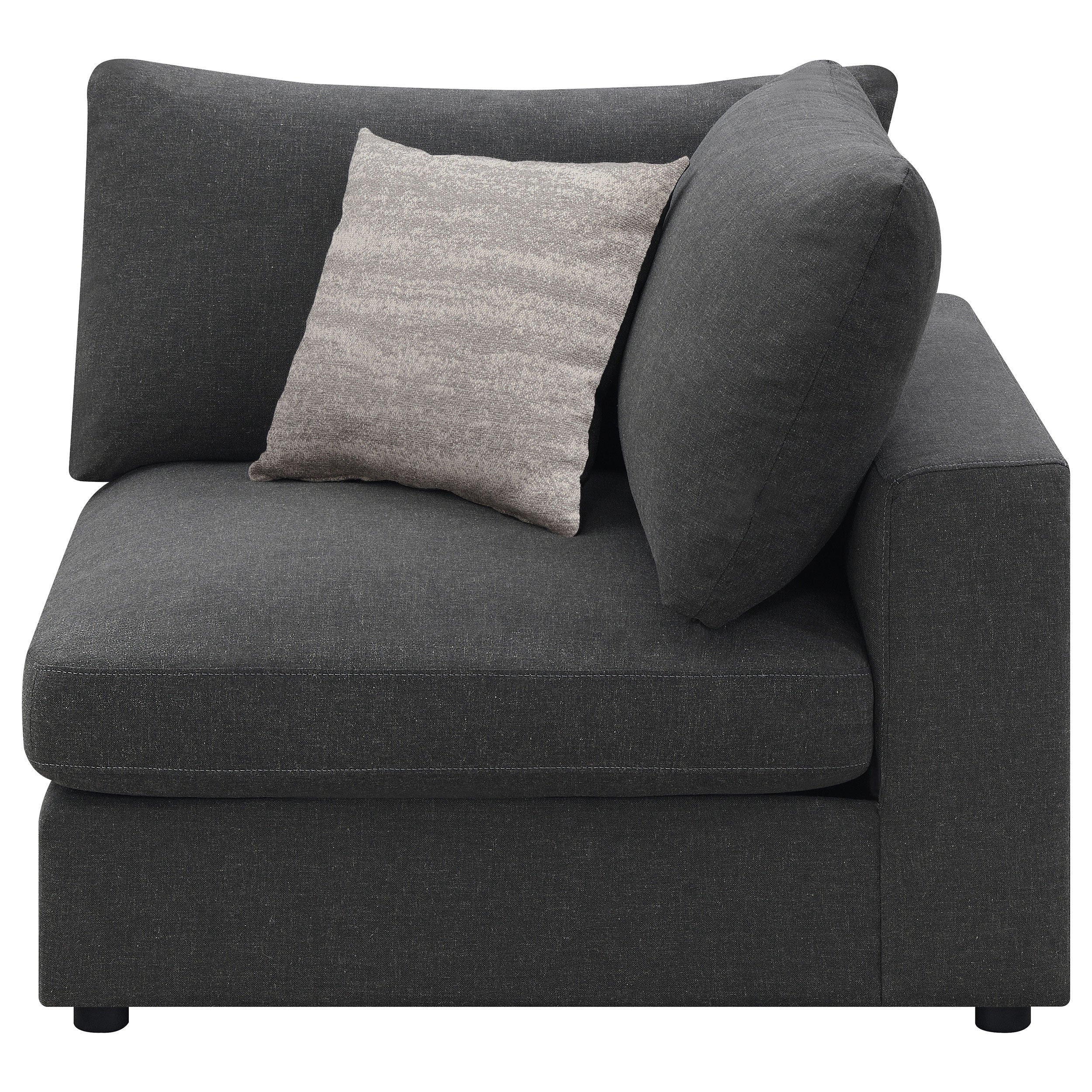 Serene Upholstered Corner Charcoal-CoasterEssence