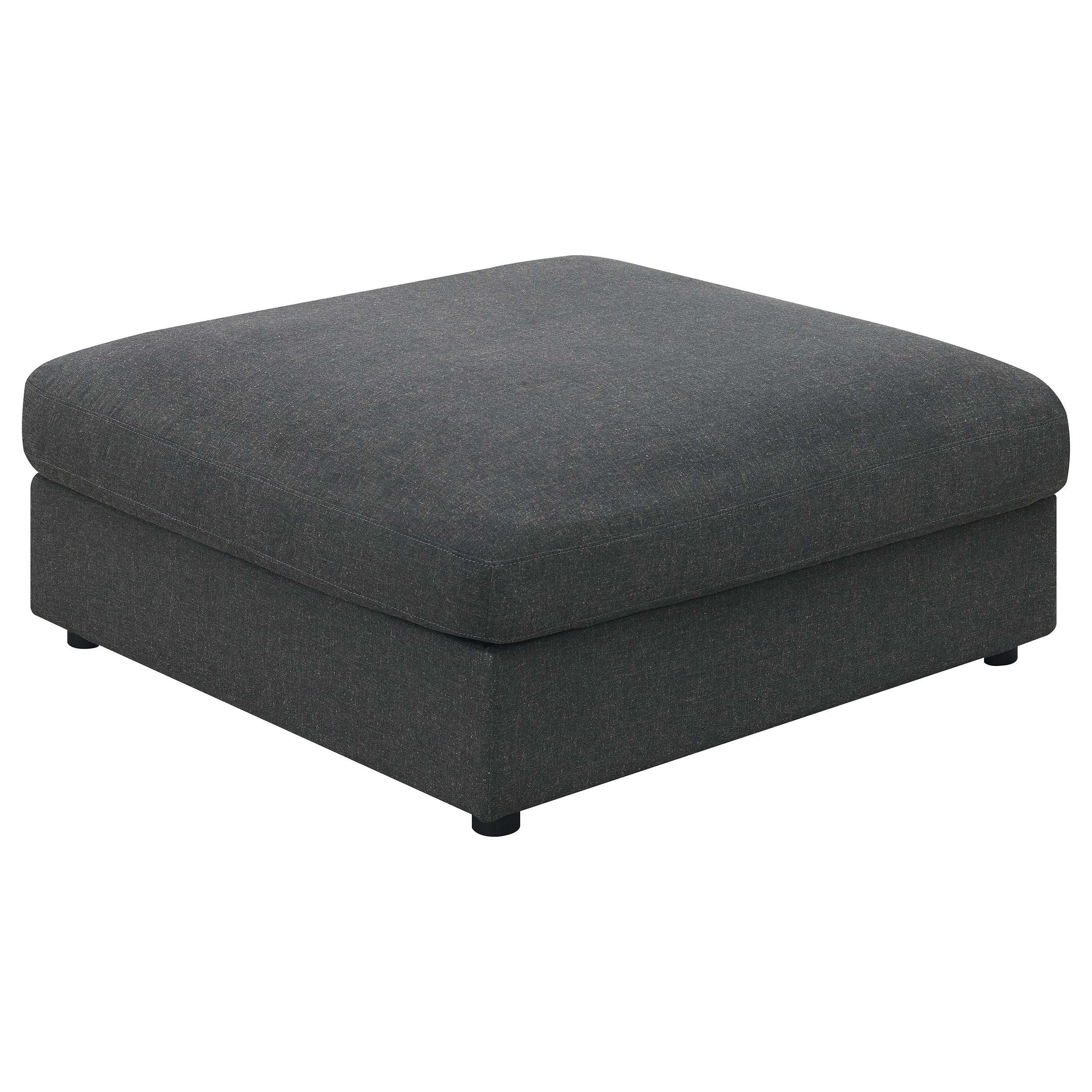 Serene Square Upholstered Ottoman Charcoal-CoasterEssence