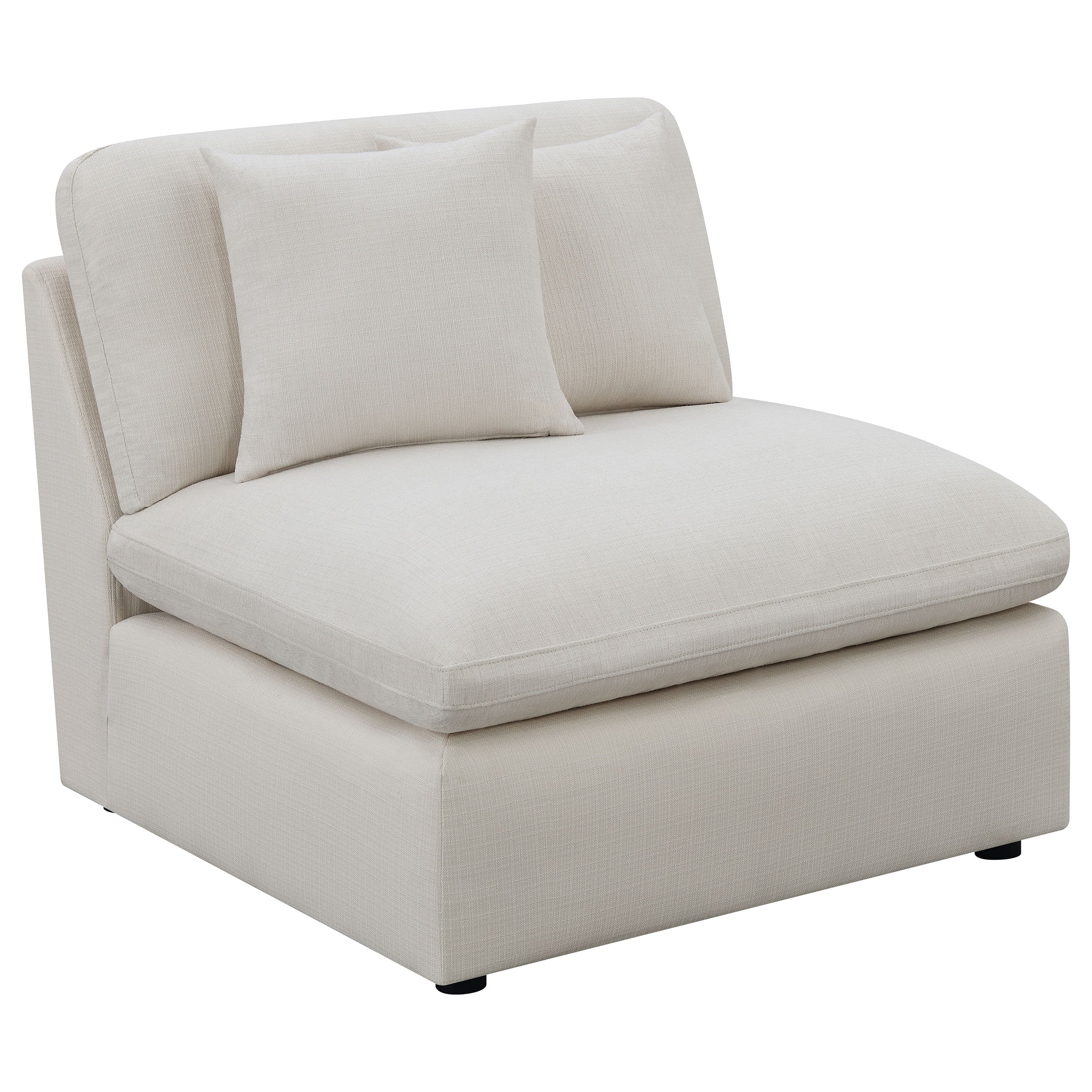 Hobson Upholstered Armless Chair Ivory-CoasterElevations