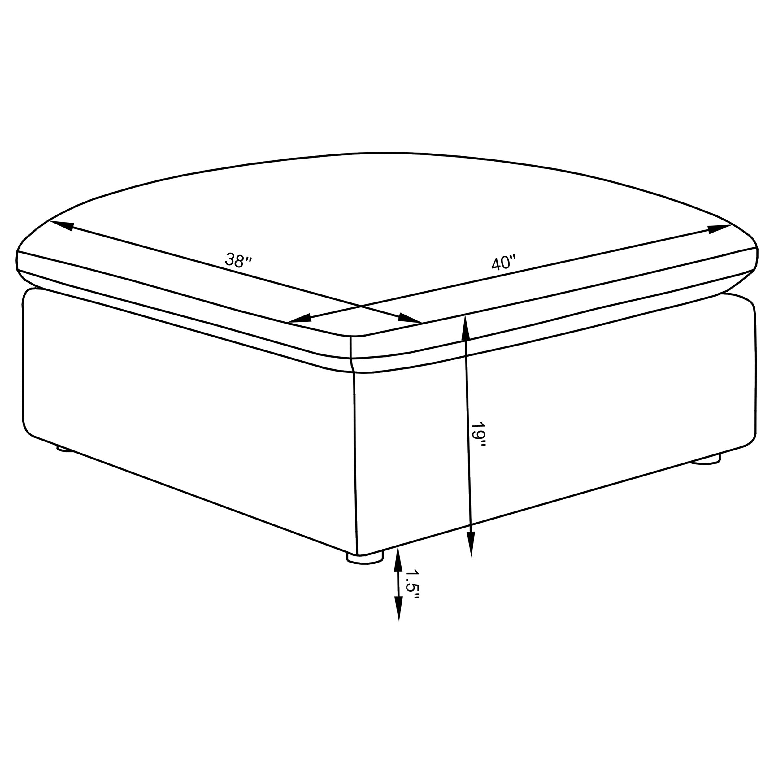 Hobson Square Upholstered Ottoman Ivory-CoasterElevations