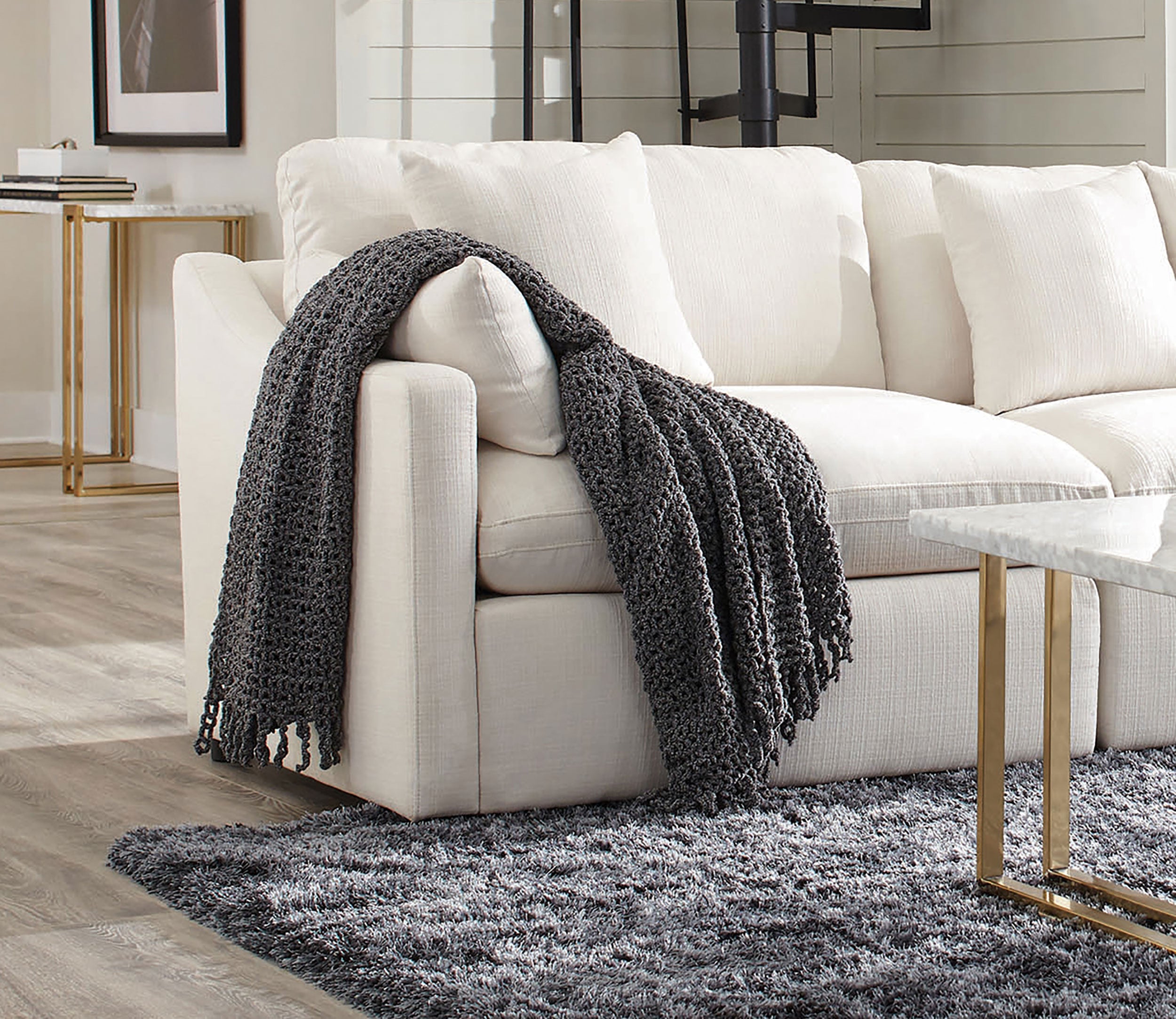 Hobson Upholstered LAF Chair Ivory-CoasterElevations