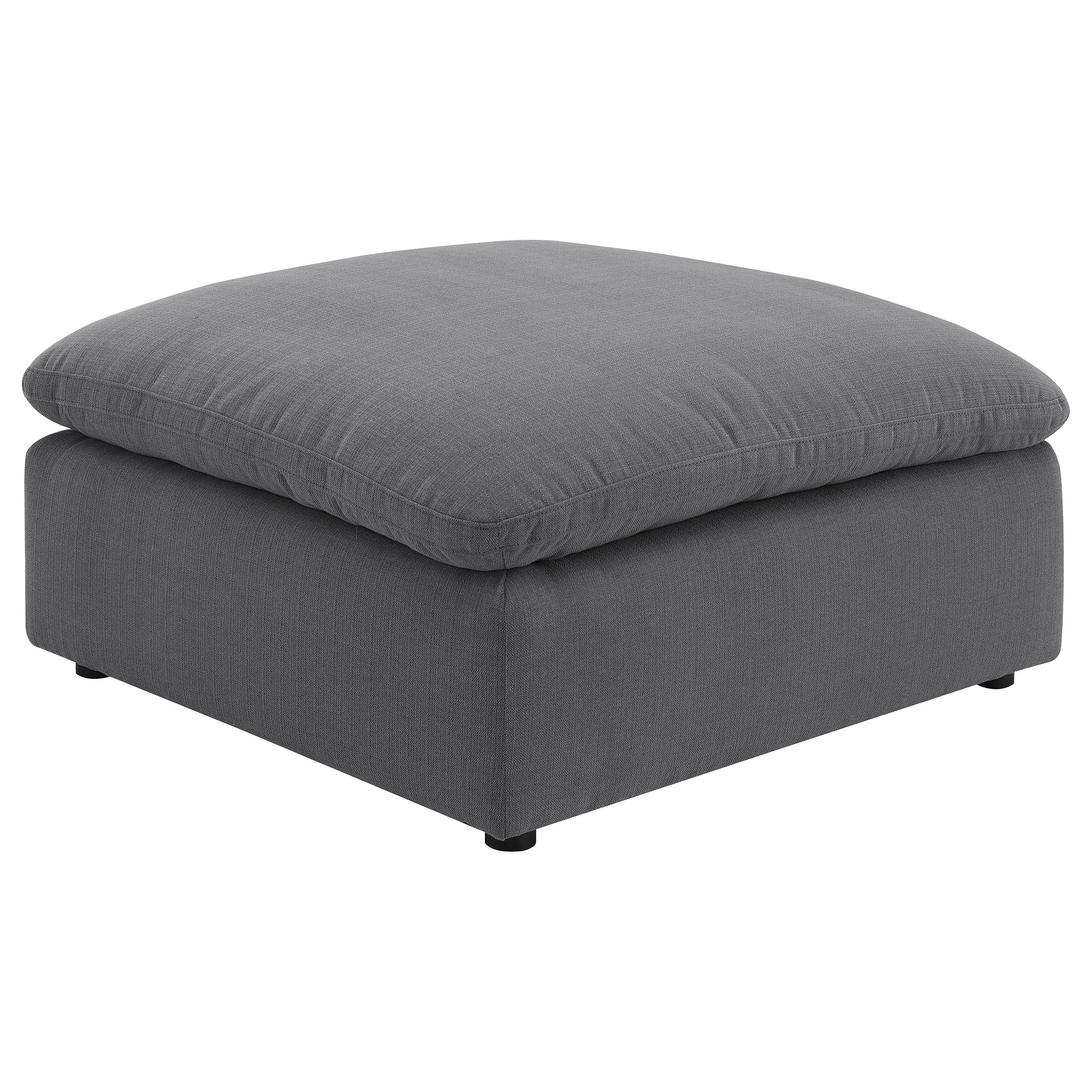 Hobson Square Upholstered Ottoman Charcoal-