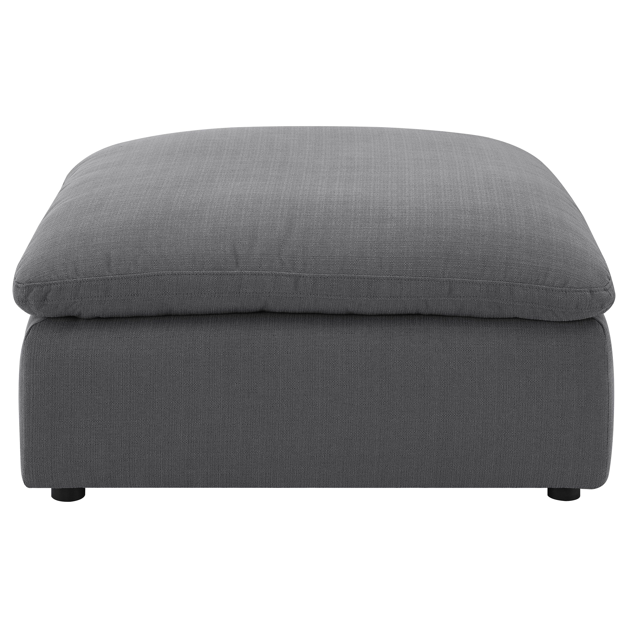 Hobson Square Upholstered Ottoman Charcoal-