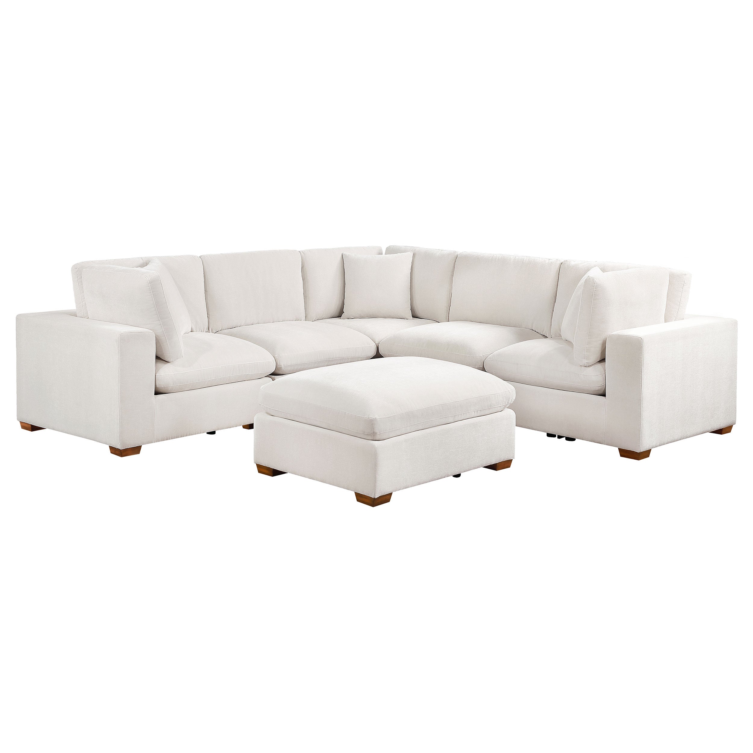 Lakeview 6-piece Upholstered Modular Sectional Sofa Ivory-Coaster