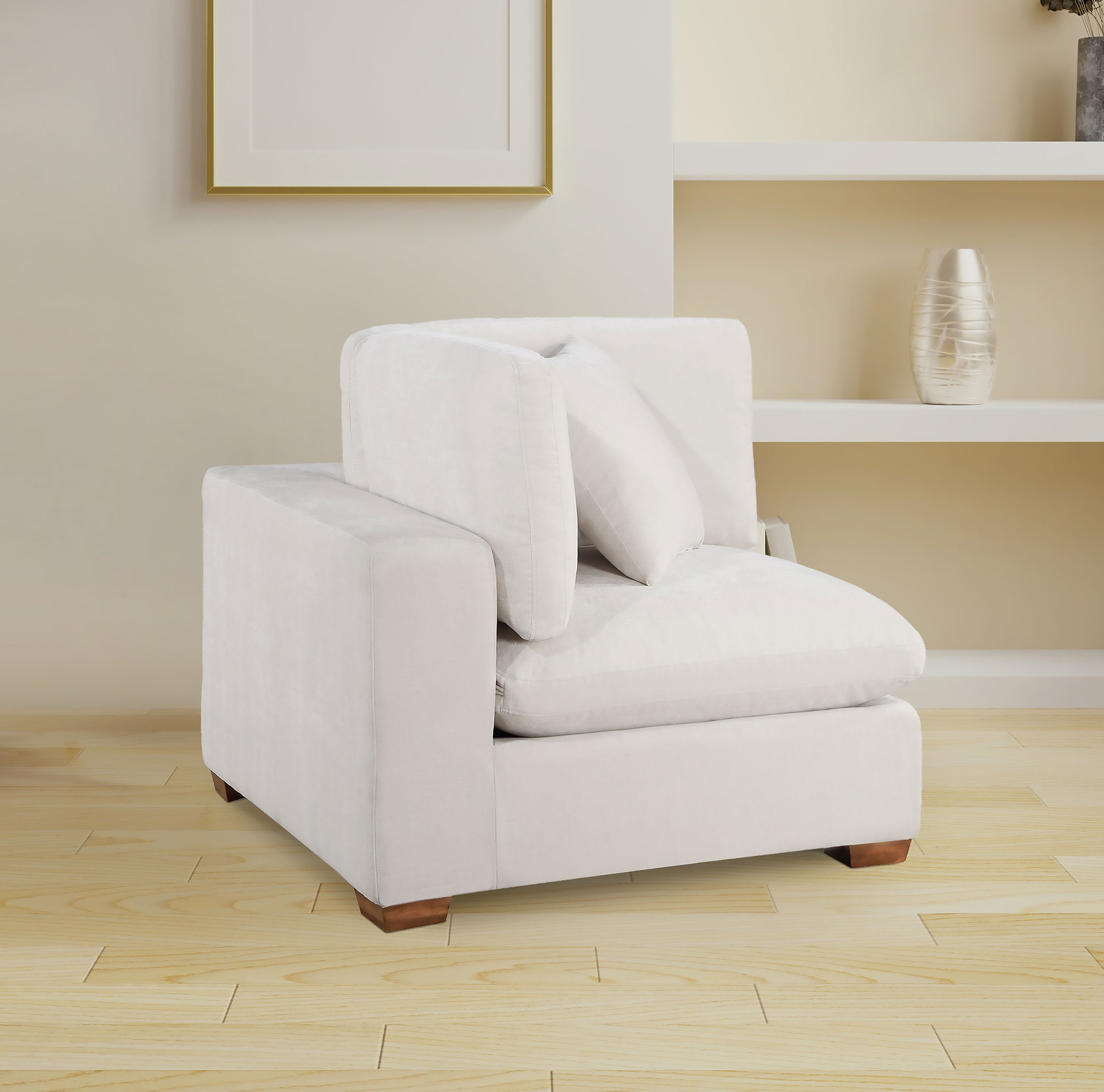 Lakeview Upholstered Corner Chair Ivory-