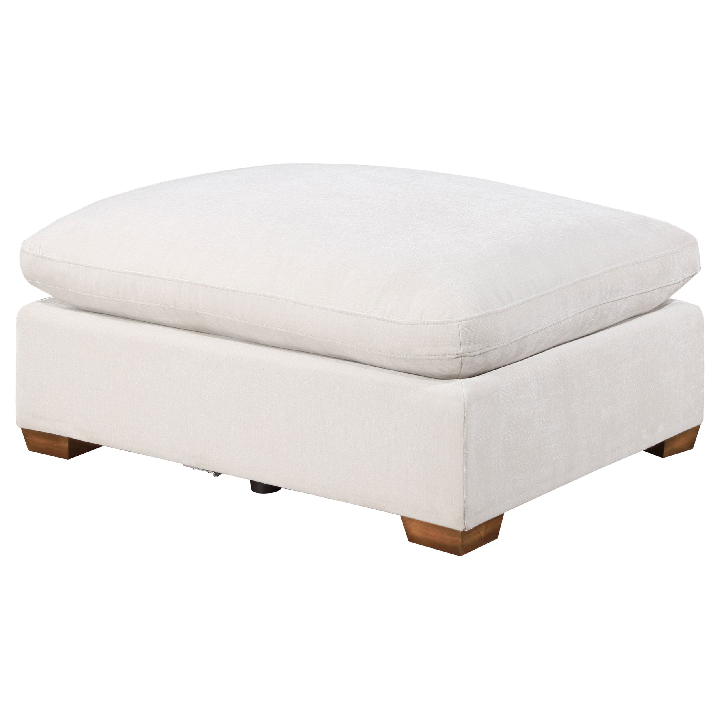 Lakeview Rectangular Upholstered Ottoman Ivory-