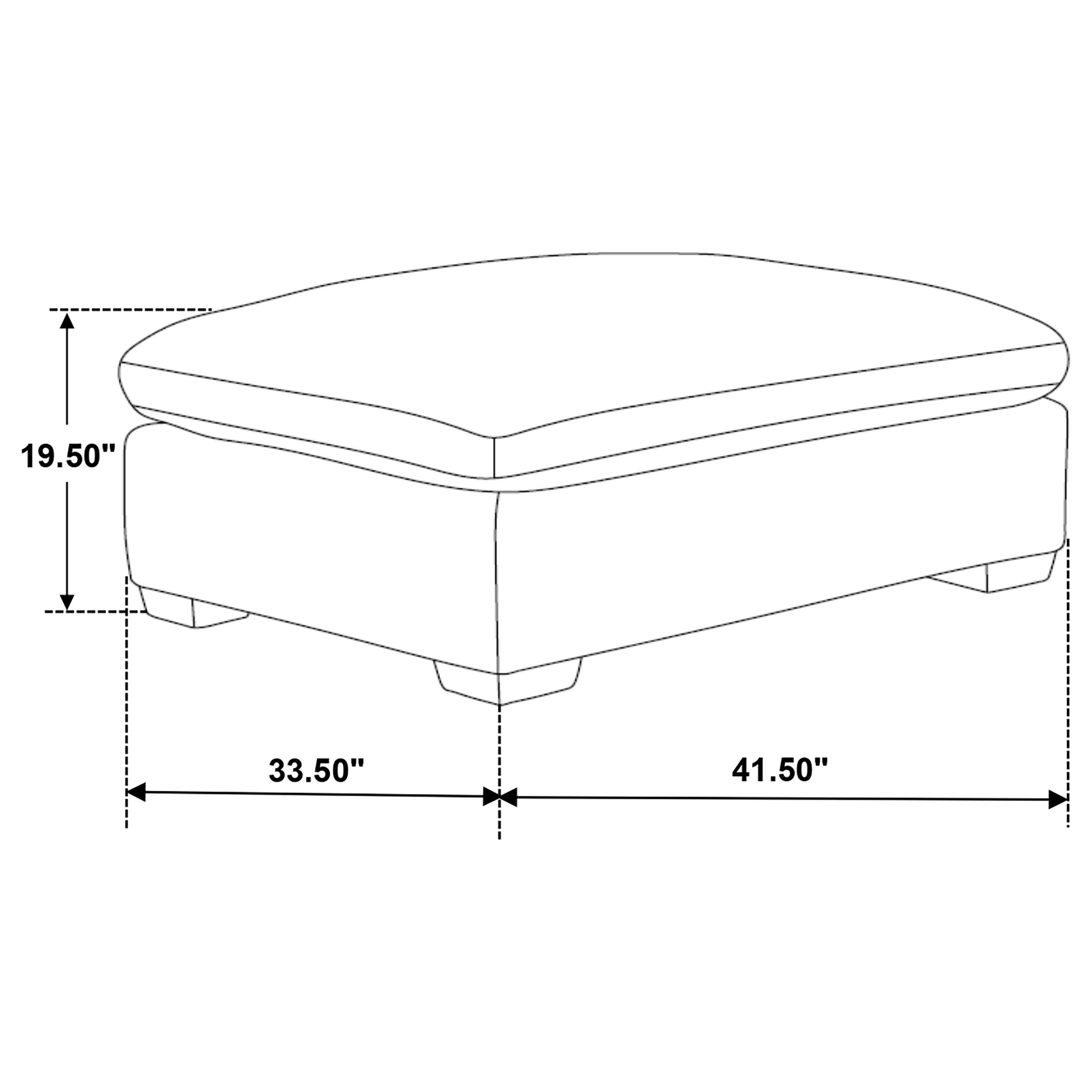 Lakeview Rectangular Upholstered Ottoman Ivory-