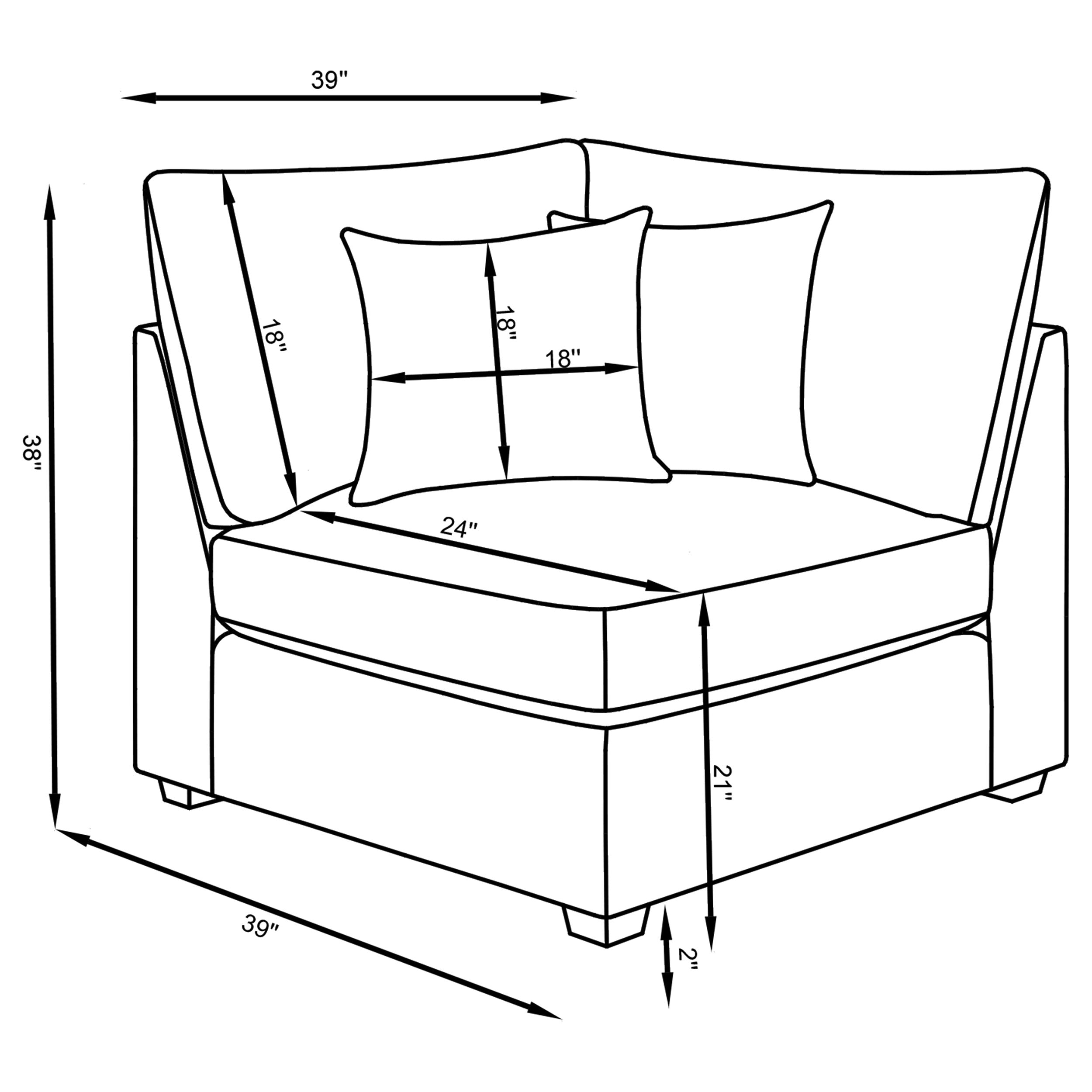 Cambria 4-piece Upholstered Modular Sectional Sofa Grey-CoasterElevations