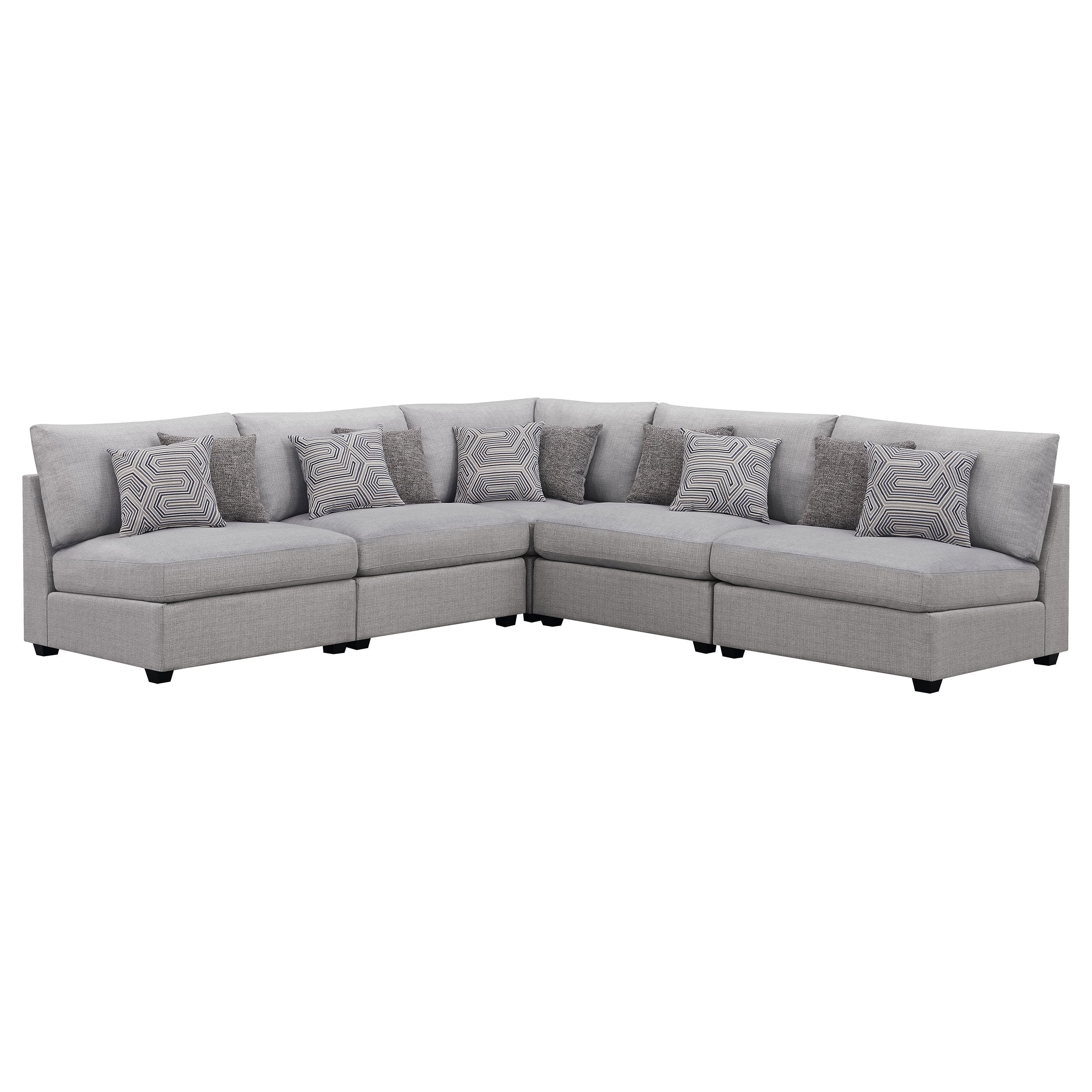 Cambria 4-piece Upholstered Modular Sectional Sofa Grey-CoasterElevations