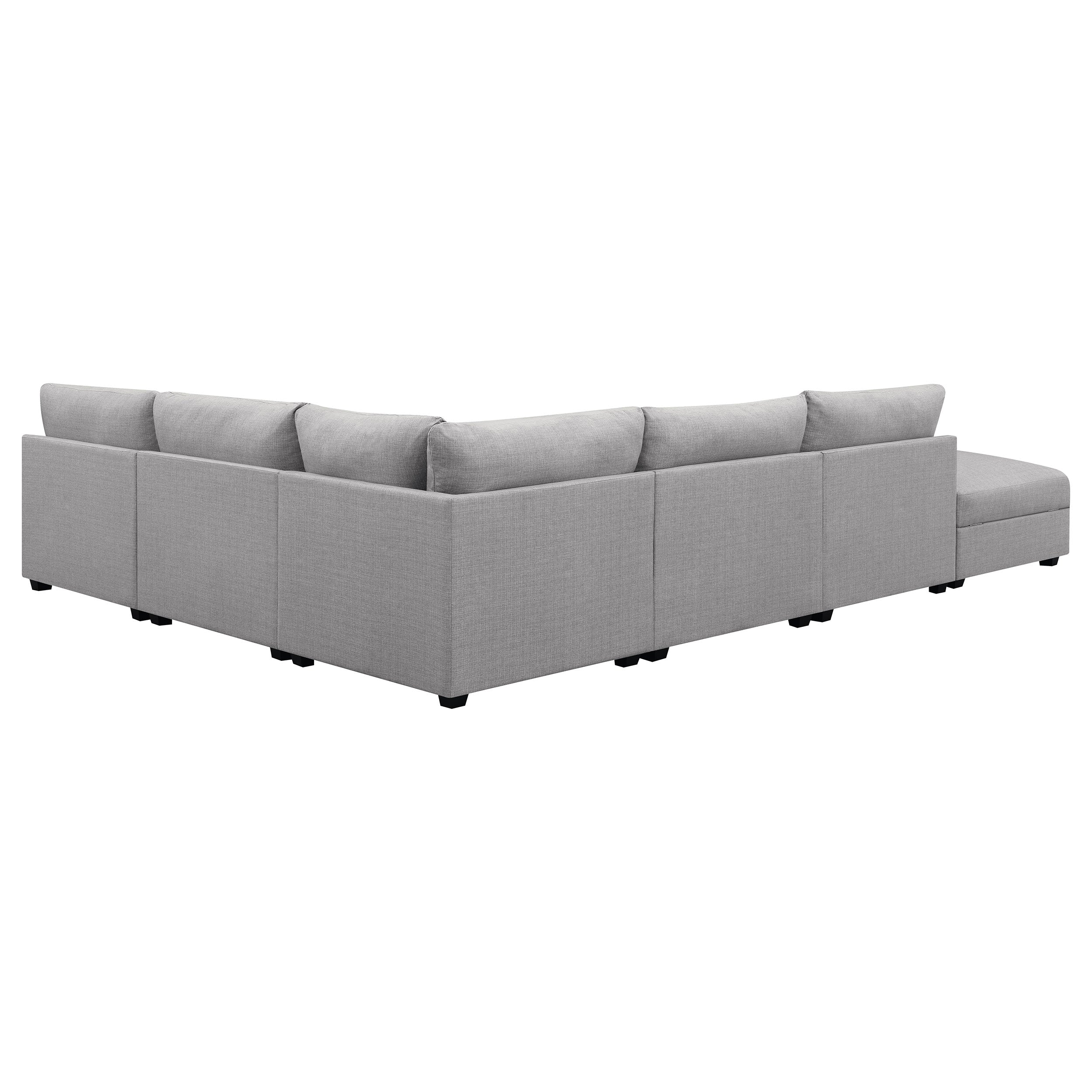 Cambria 4-piece Upholstered Modular Sectional Sofa Grey-CoasterElevations