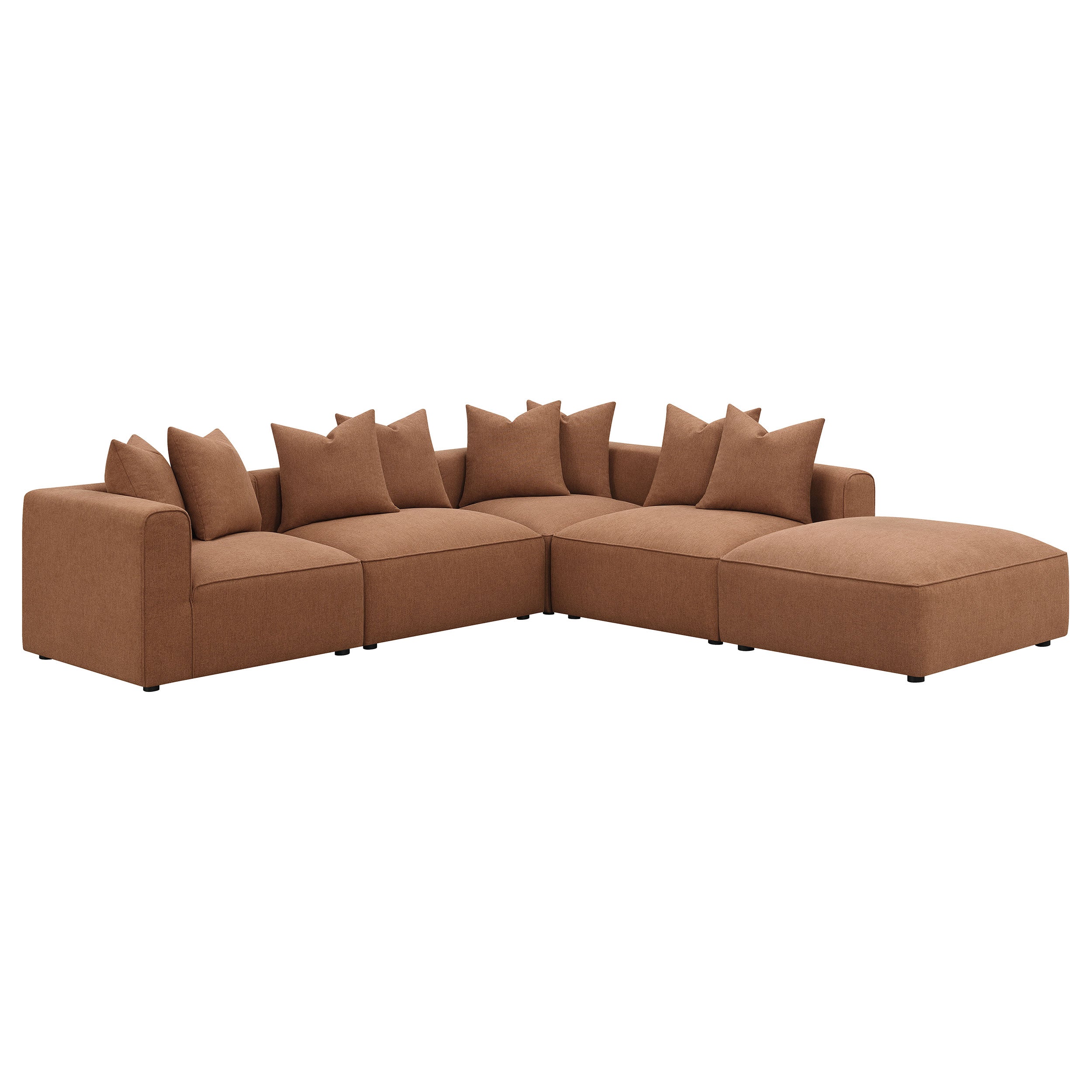 Jennifer Upholstered Armless Chair Terracotta-CoasterElevations