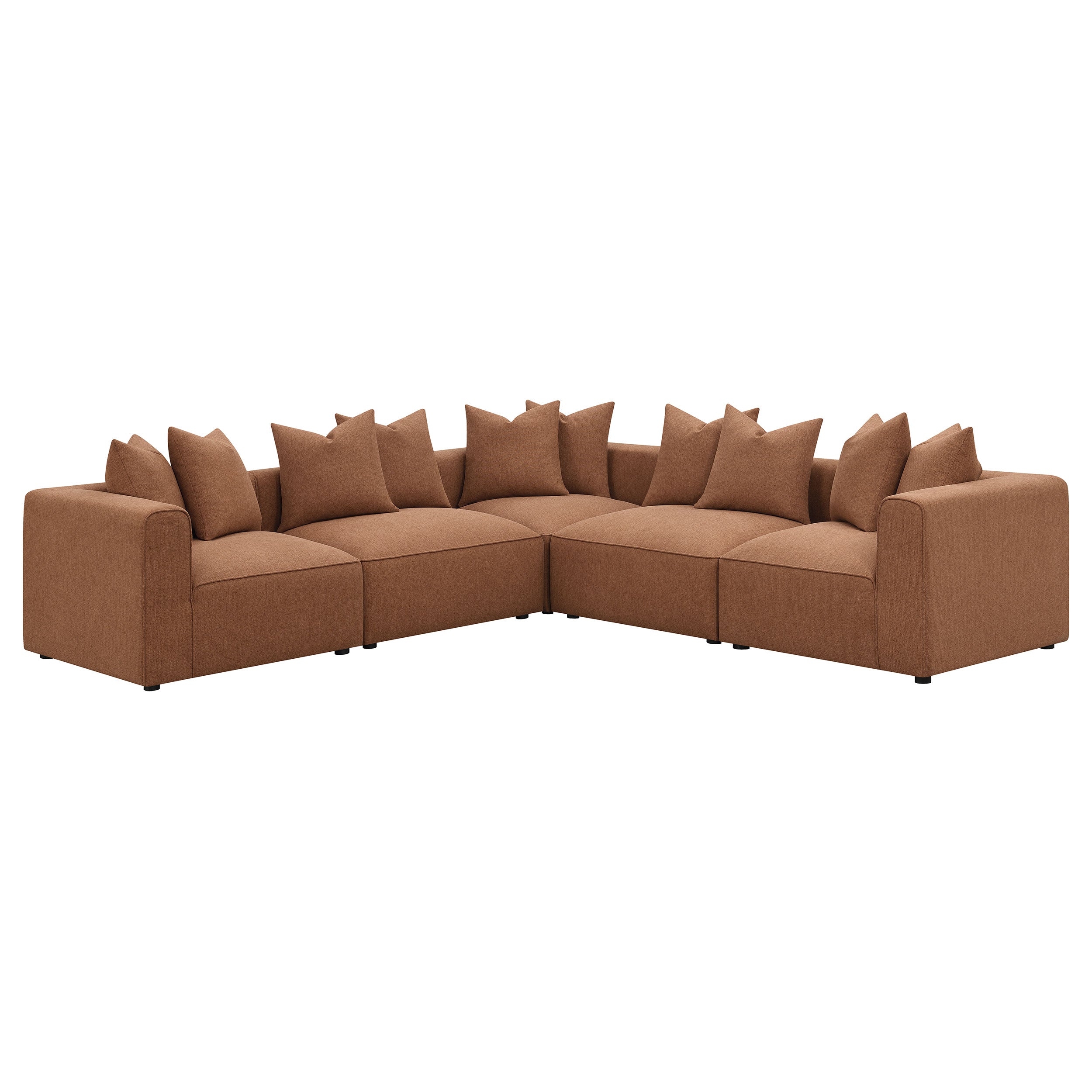 Jennifer Upholstered Armless Chair Terracotta-CoasterElevations