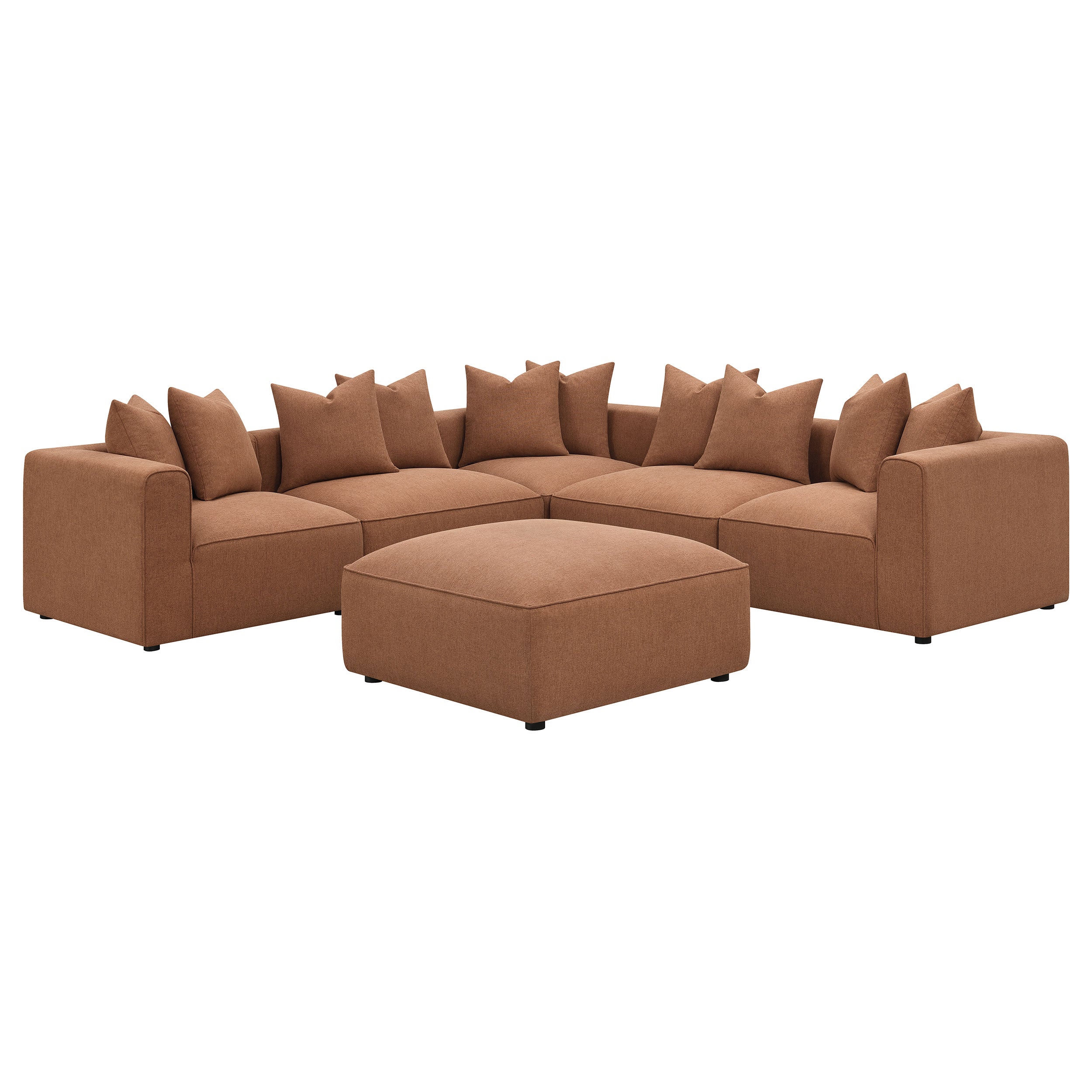 Jennifer Upholstered Armless Chair Terracotta-CoasterElevations