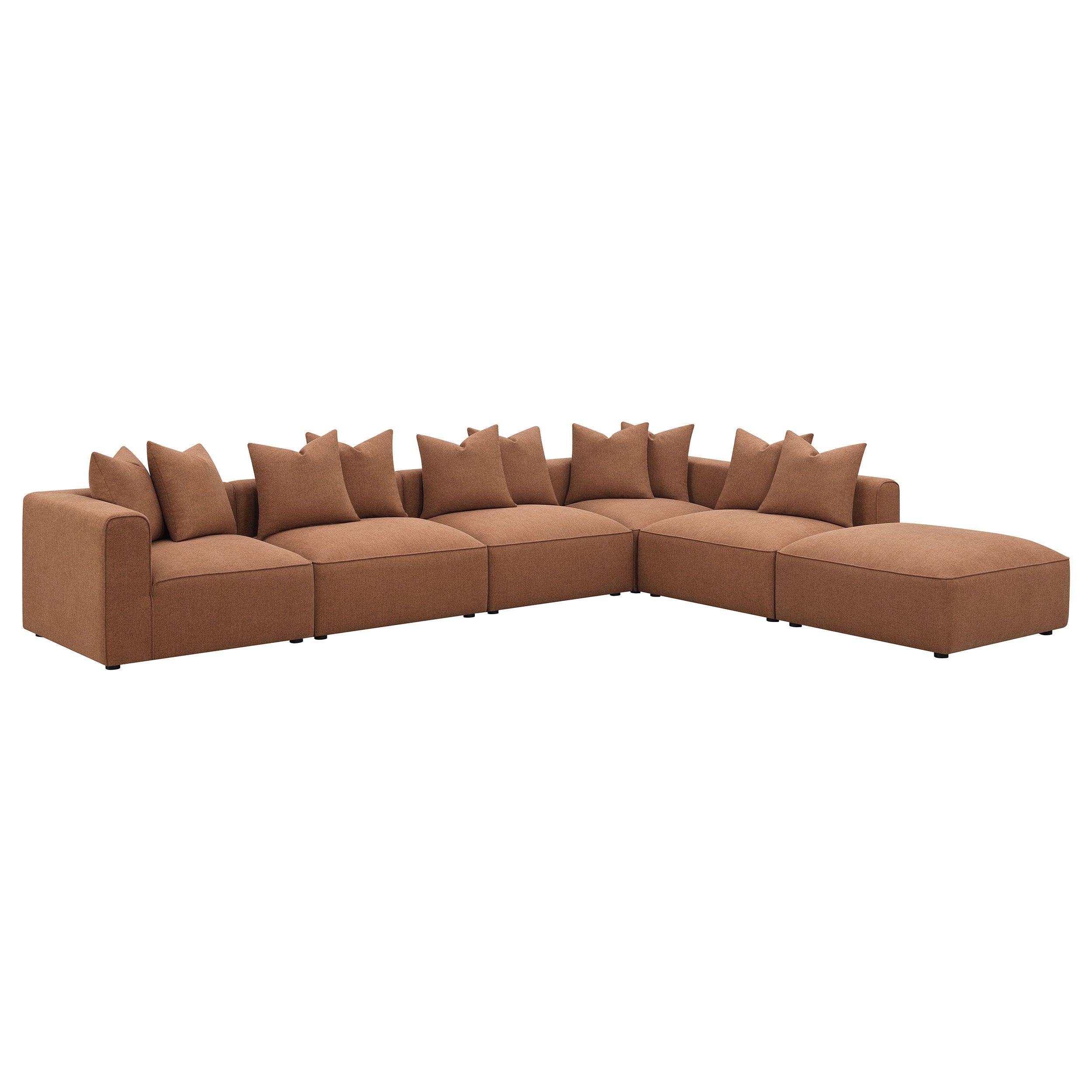 Jennifer Upholstered Corner Chair Terracotta-CoasterElevations