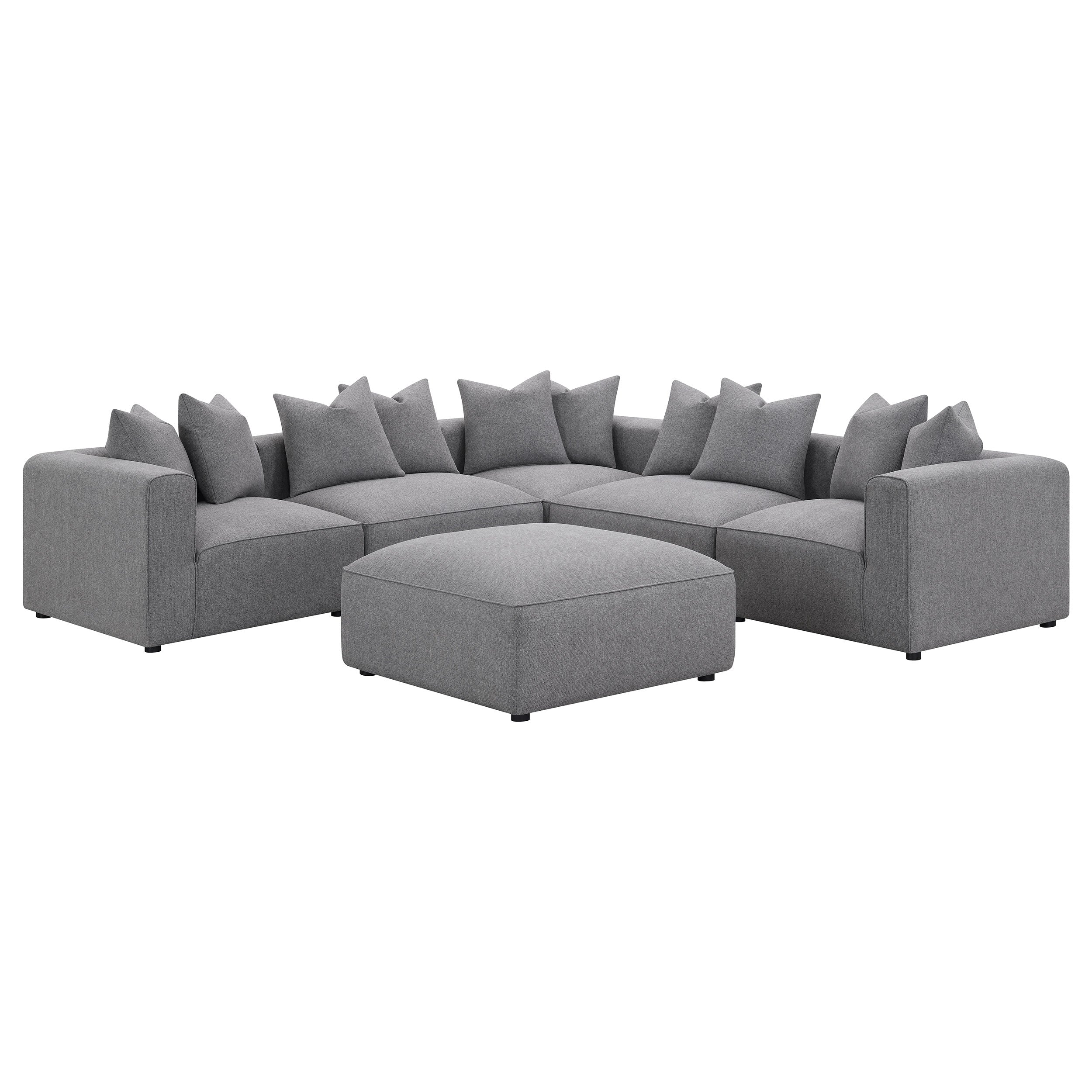 Jennifer Upholstered Corner Chair Grey-CoasterElevations