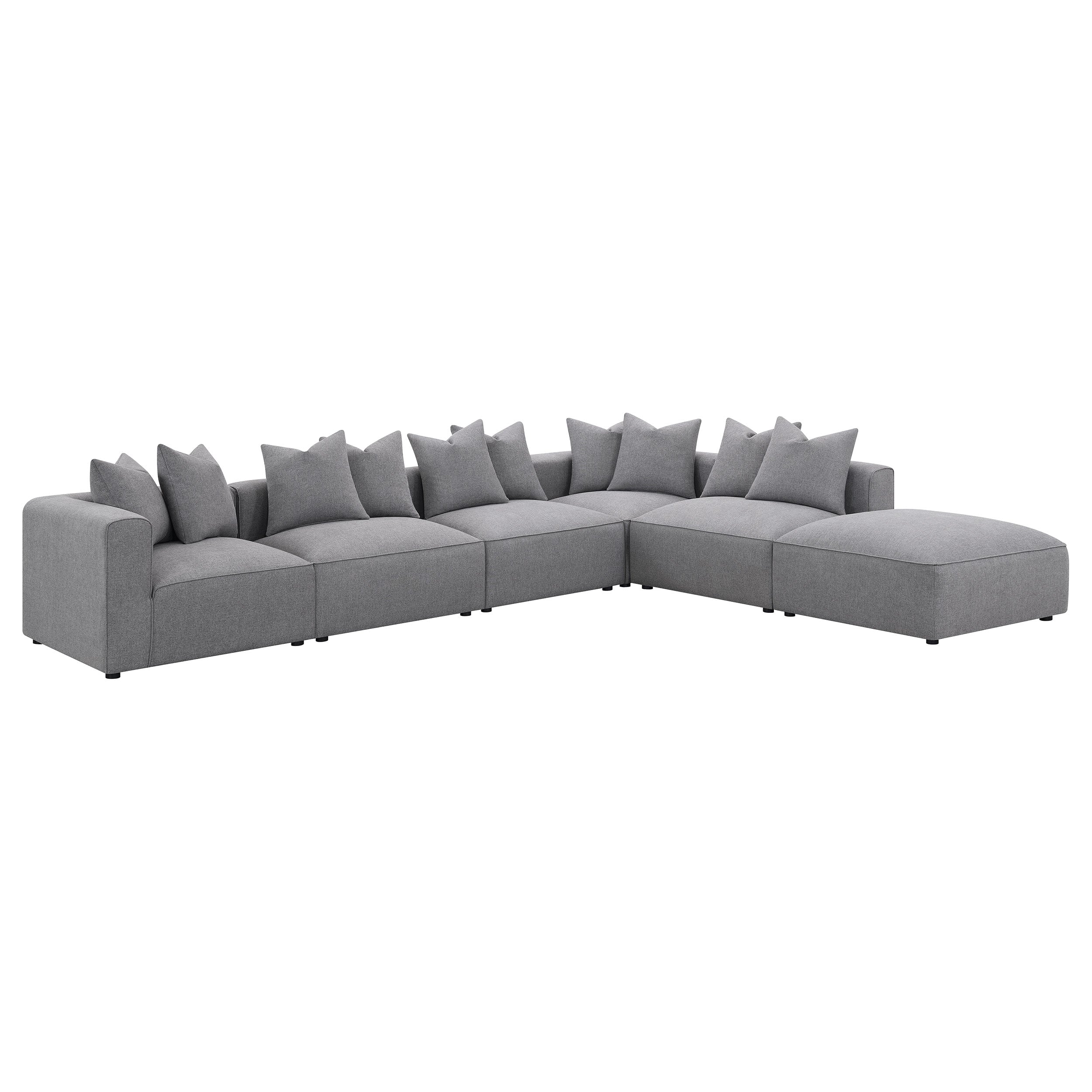 Jennifer Upholstered Corner Chair Grey-CoasterElevations