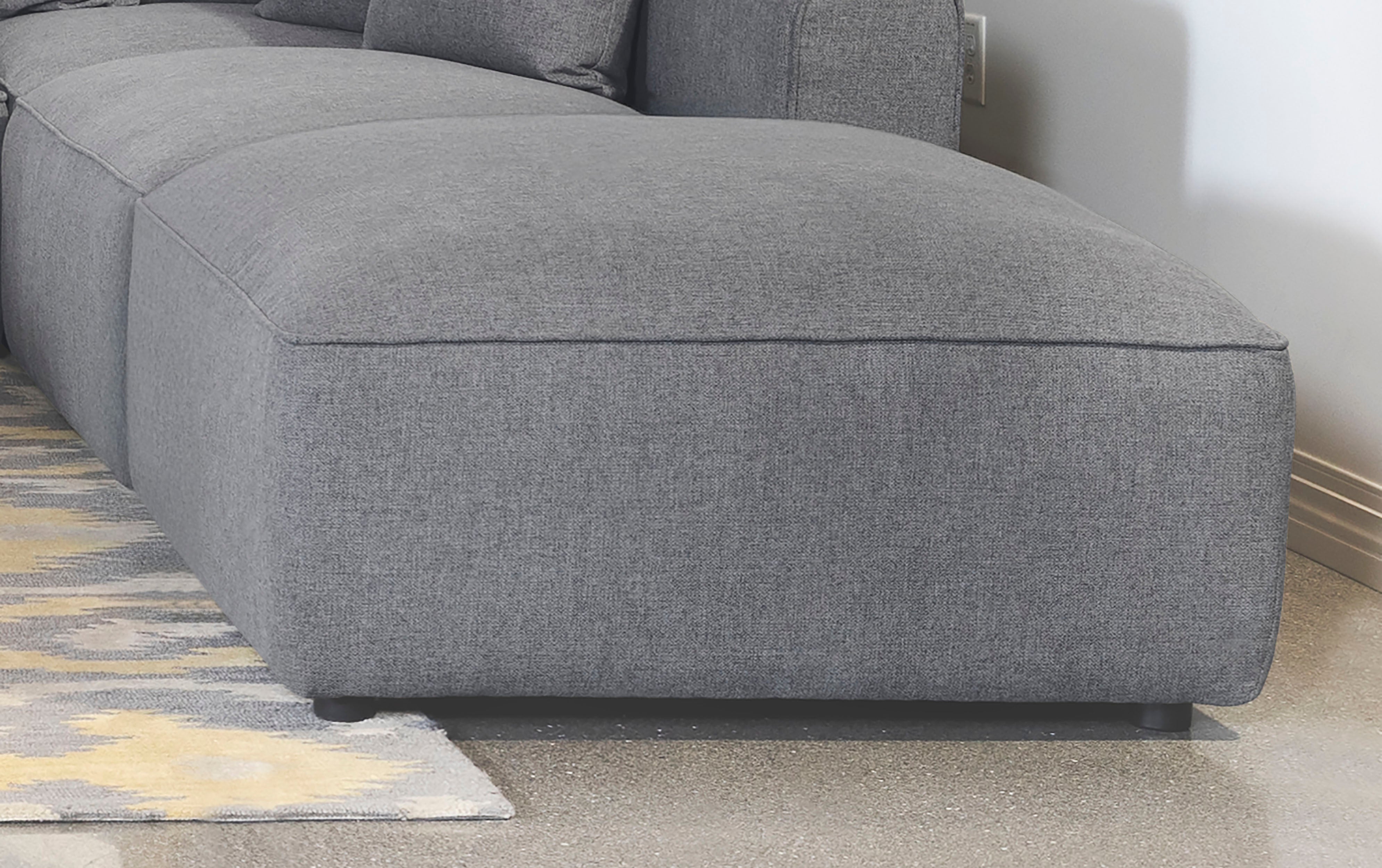 Jennifer Square Upholstered Ottoman Grey-CoasterElevations
