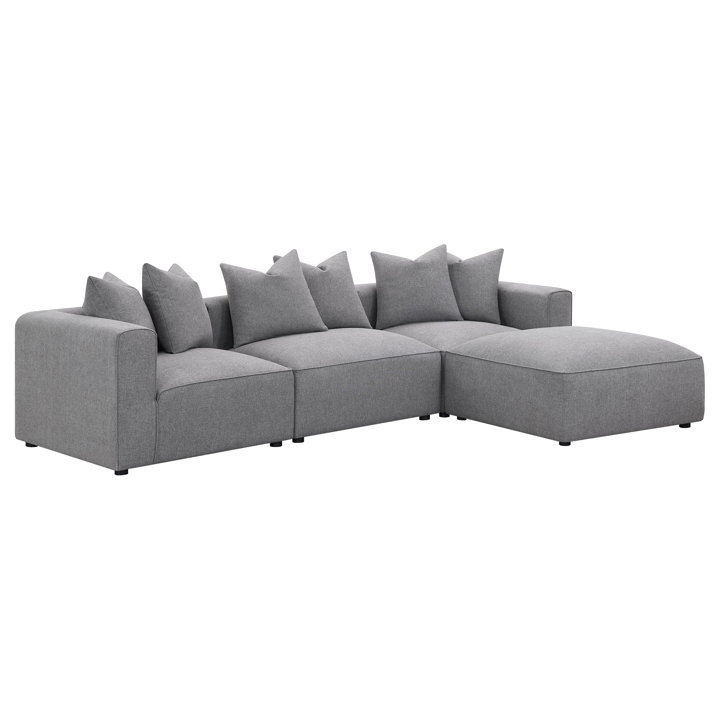 Jennifer Square Upholstered Ottoman Grey-CoasterElevations