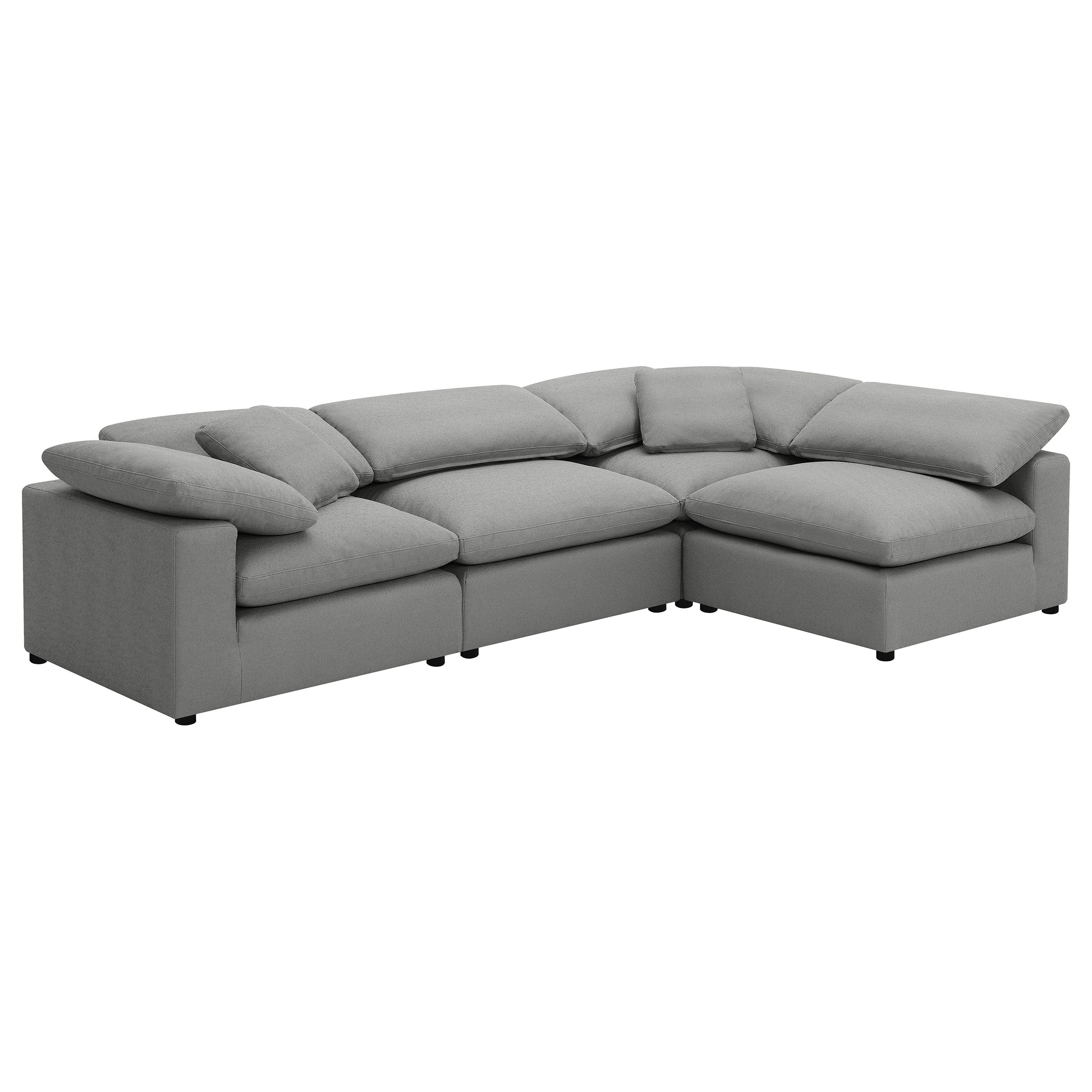 Raleigh Boucle Upholstered Armless Chair Grey-