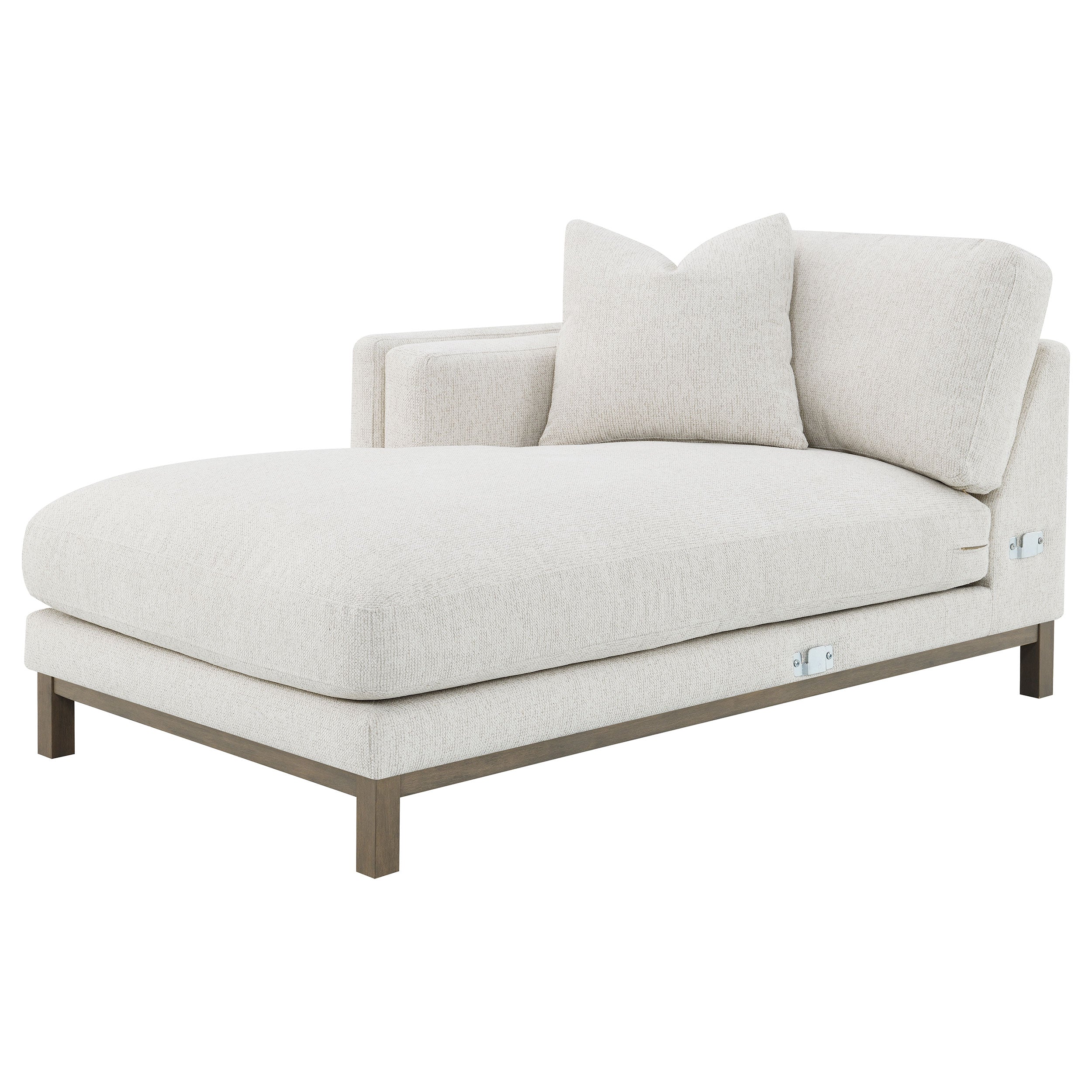 Geneva Boucle Upholstered Sectional Chaise Sofa Sand-