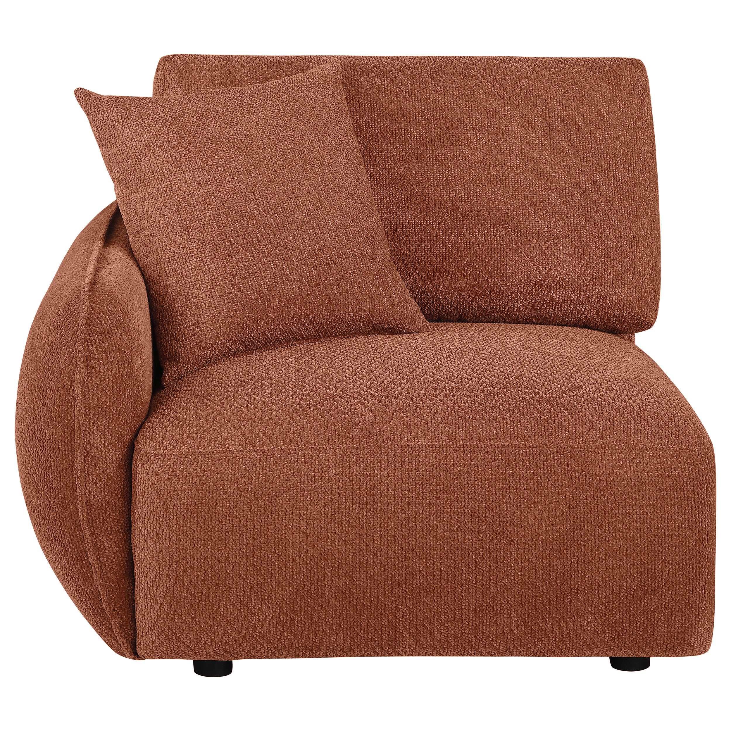 Elysia Chenille Upholstered Modular LAF Chair Coral-