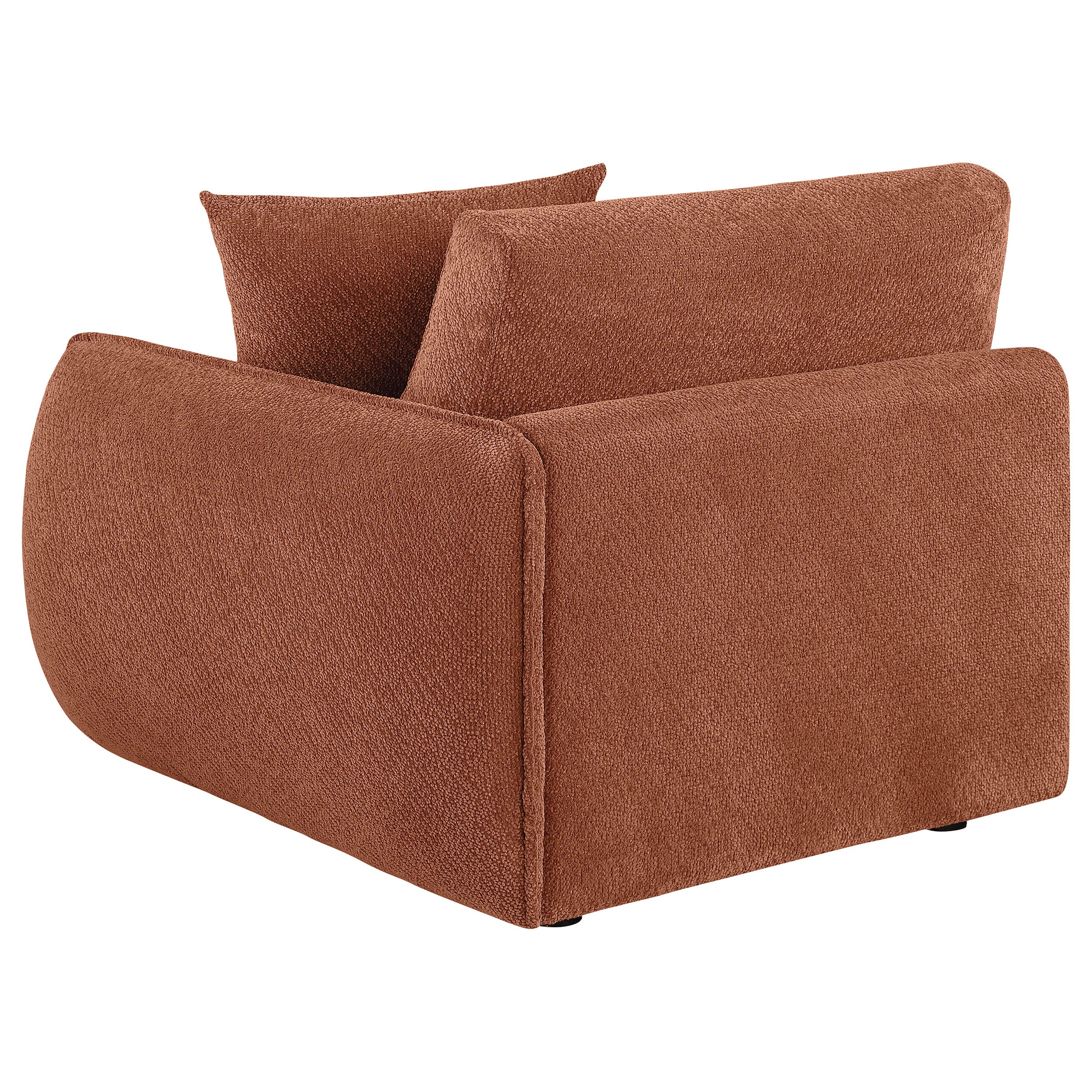 Elysia Chenille Upholstered Modular RAF Chair Coral-